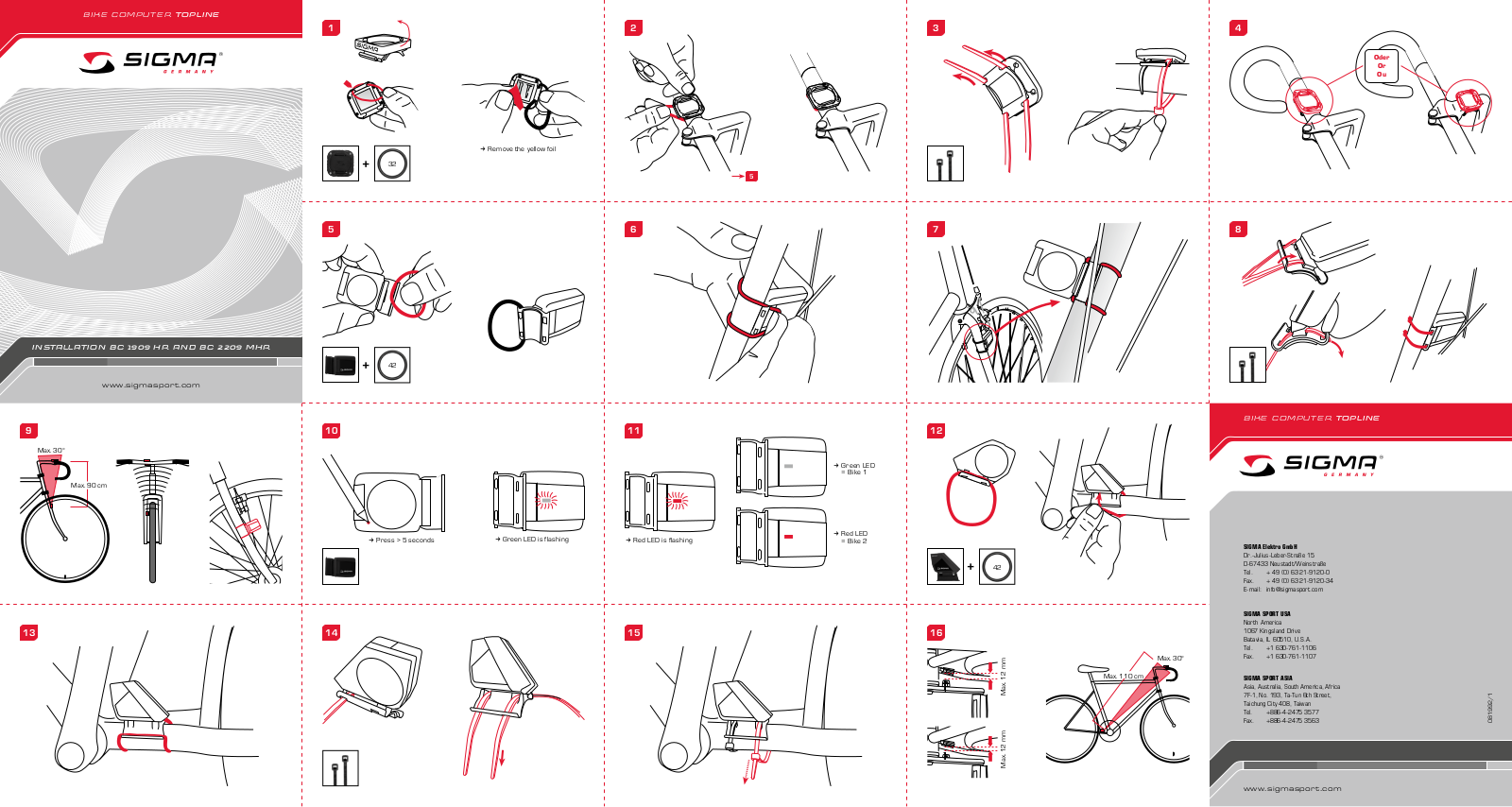 Sigma BC 1909 HR, BC 2209 MHR User guide