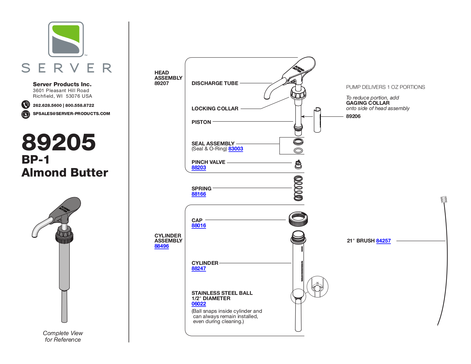 Server 88877 PARTS LIST