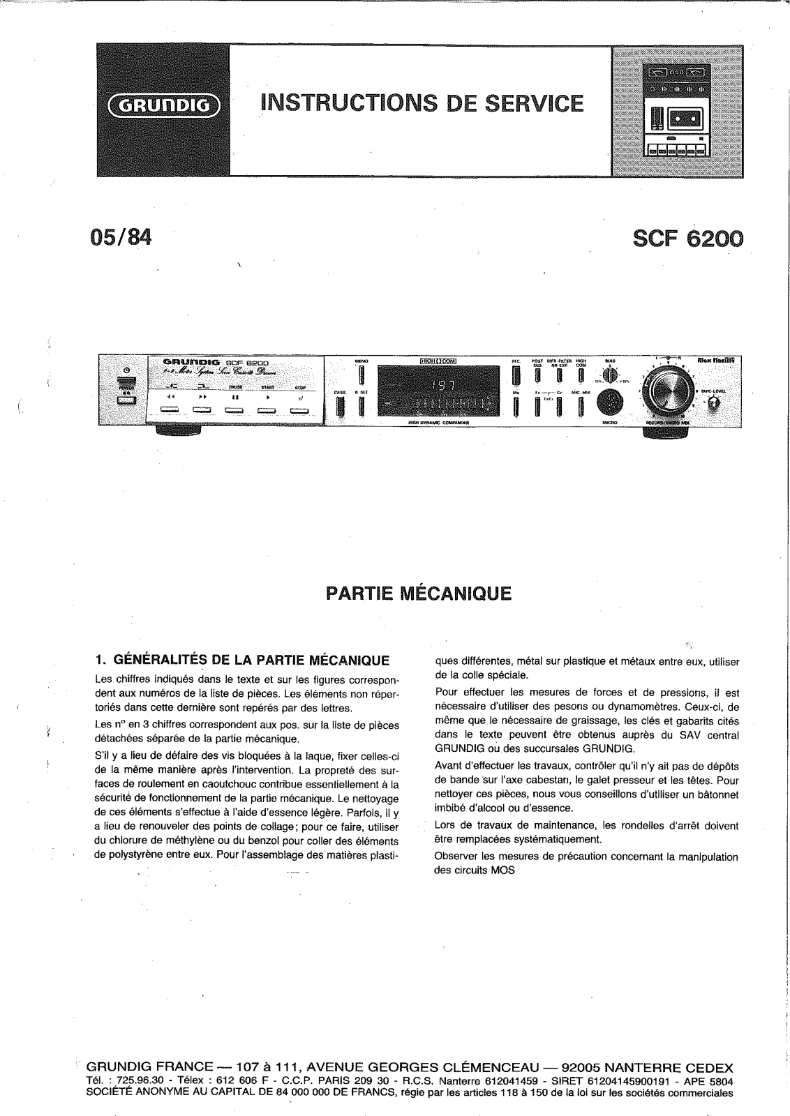 Grundig SCF-6200 Service Manual