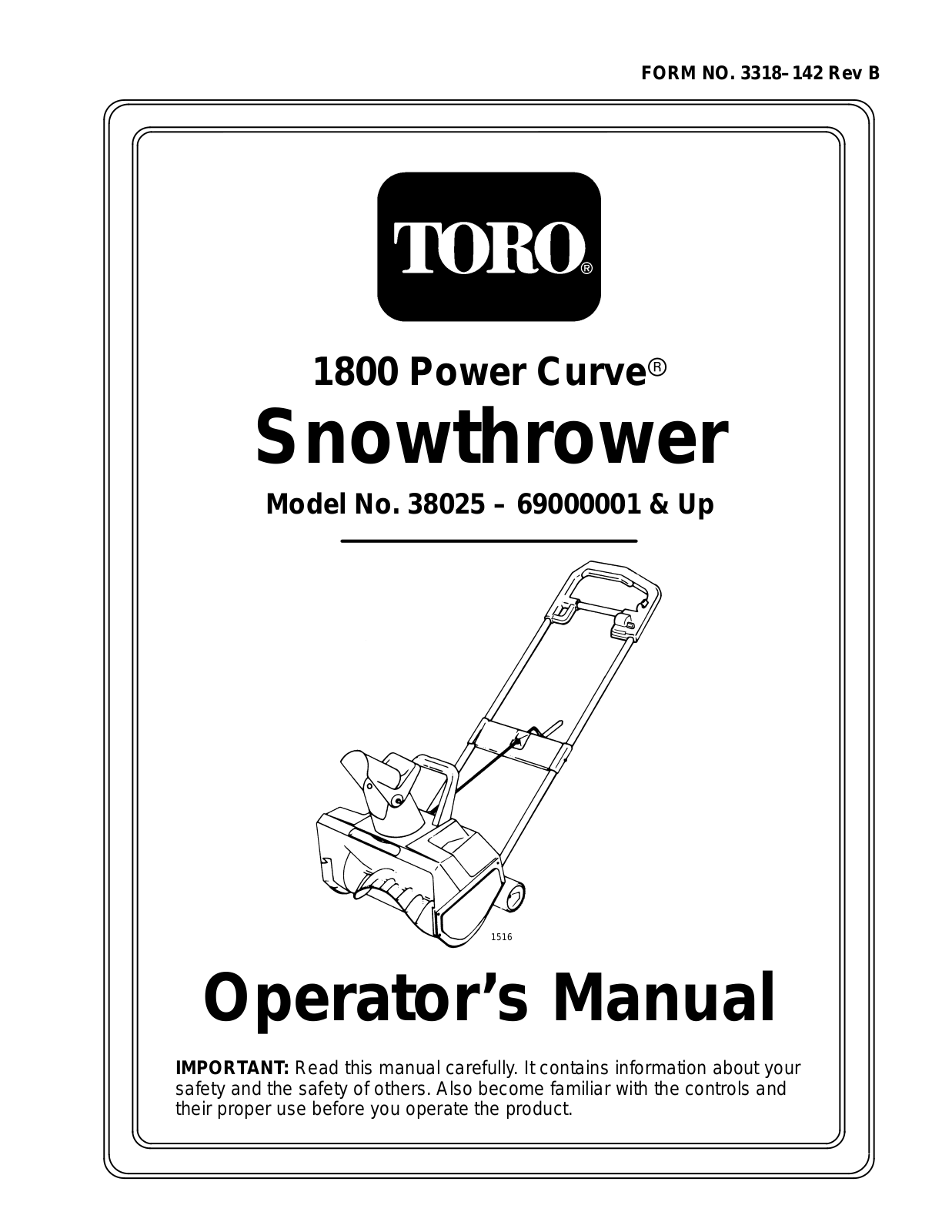 Toro 38025 Operator's Manual