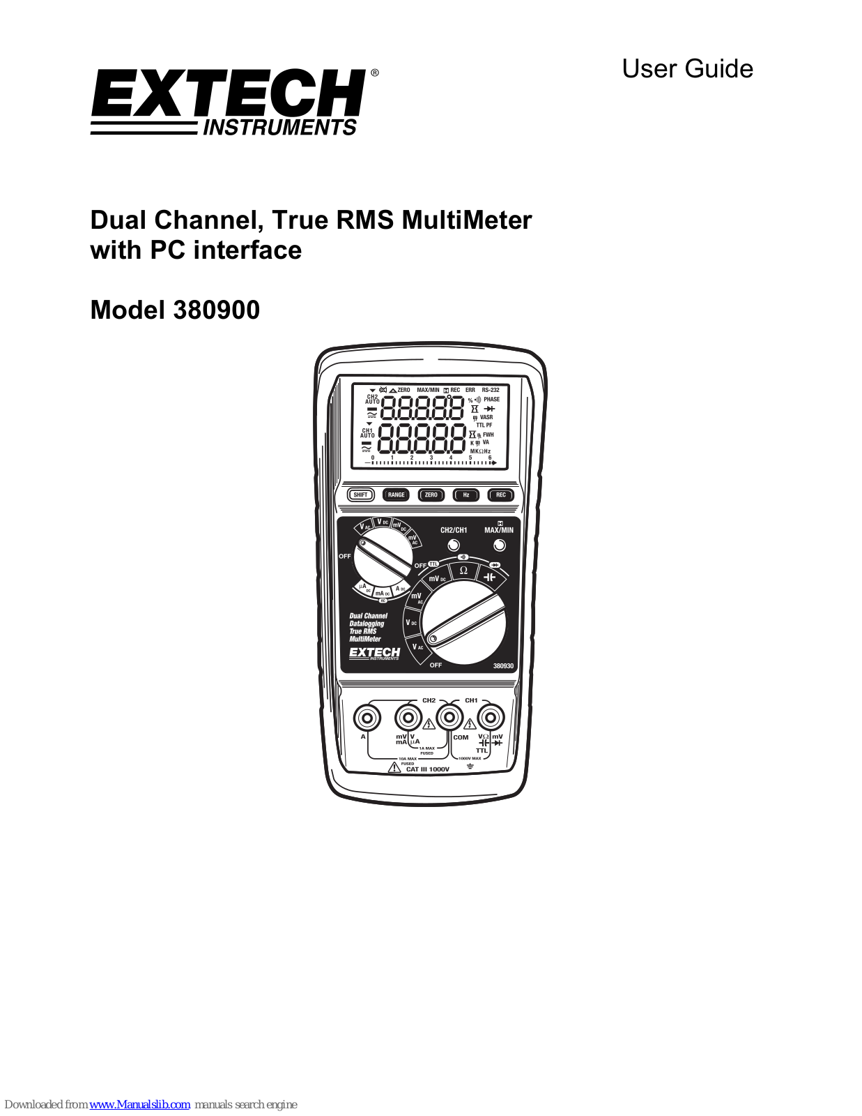 Extech Instruments 380900 User Manual