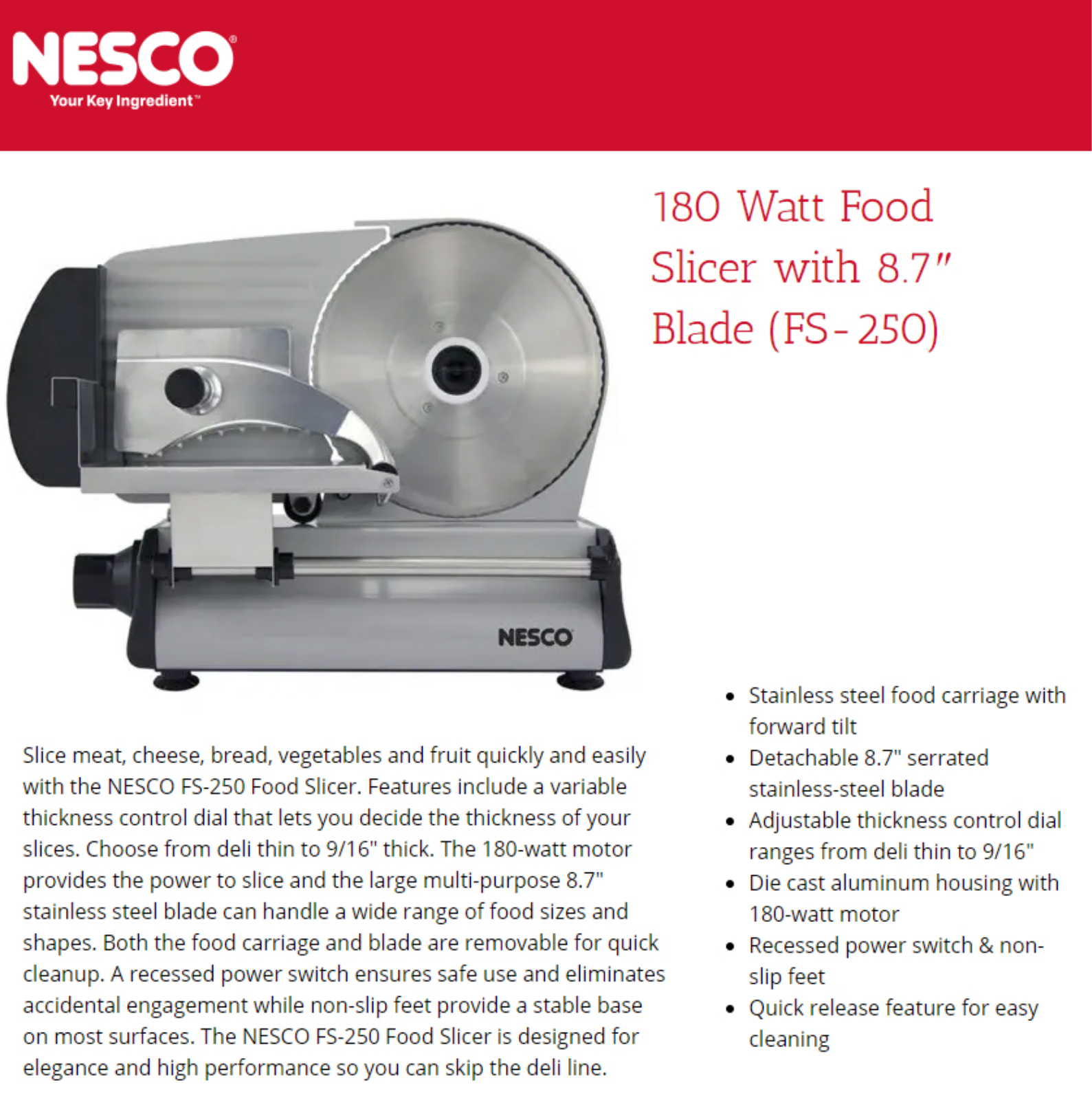 Nesco NSO1131 Specifications - ManualMachine.com