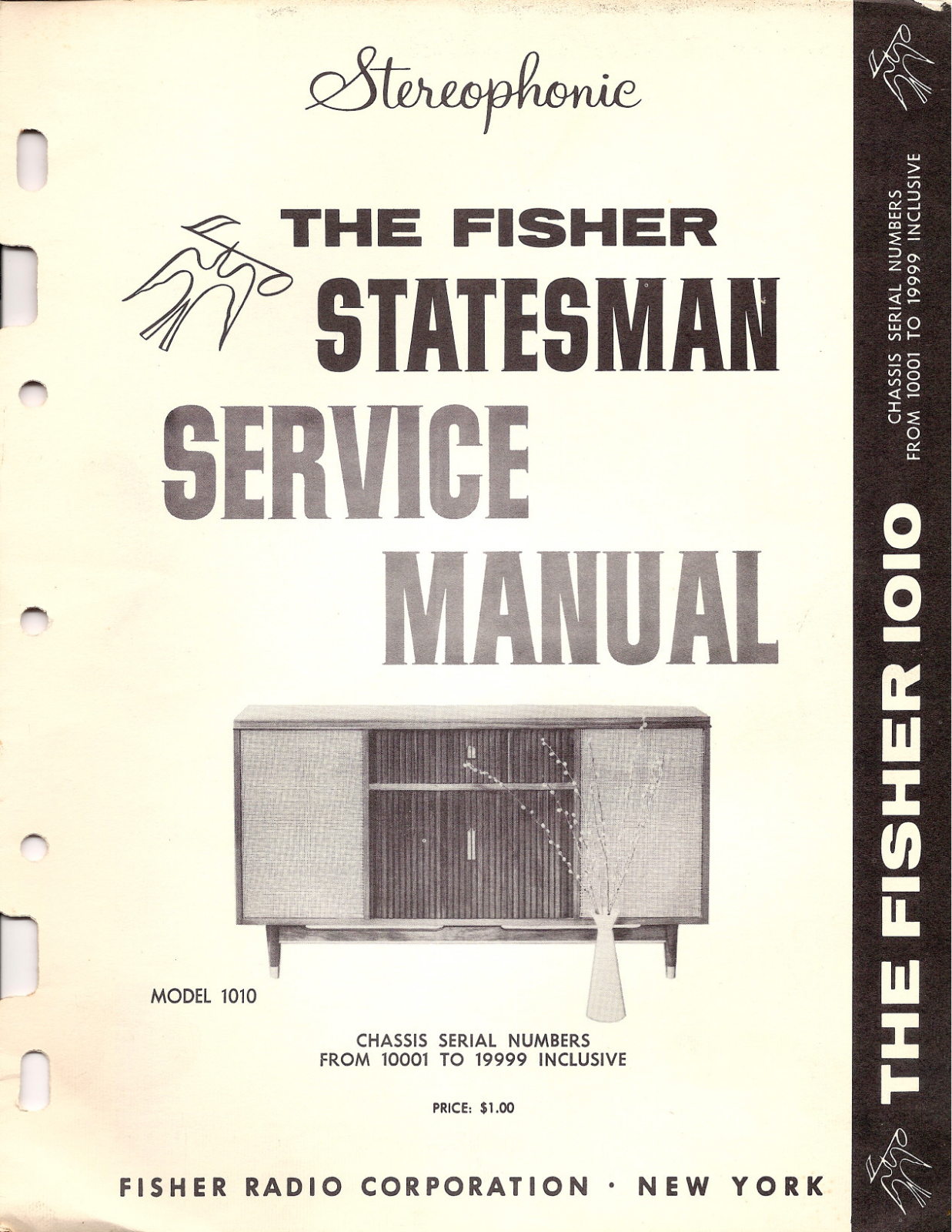 Fisher Statesman-1010 Service Manual