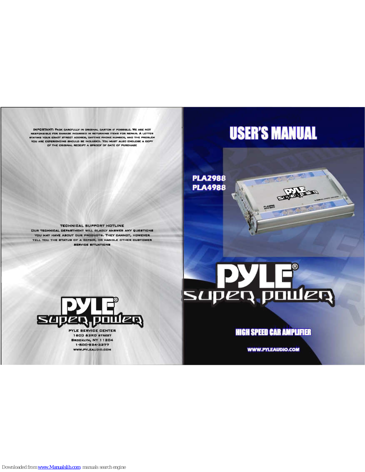 Pyle PLA2988, PLA4988 User Manual - ManualMachine.com