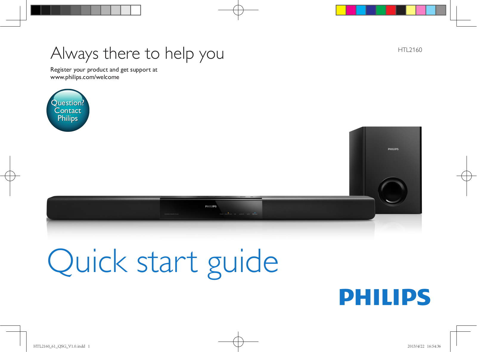 Philips HTL2160/61 Summary Manual