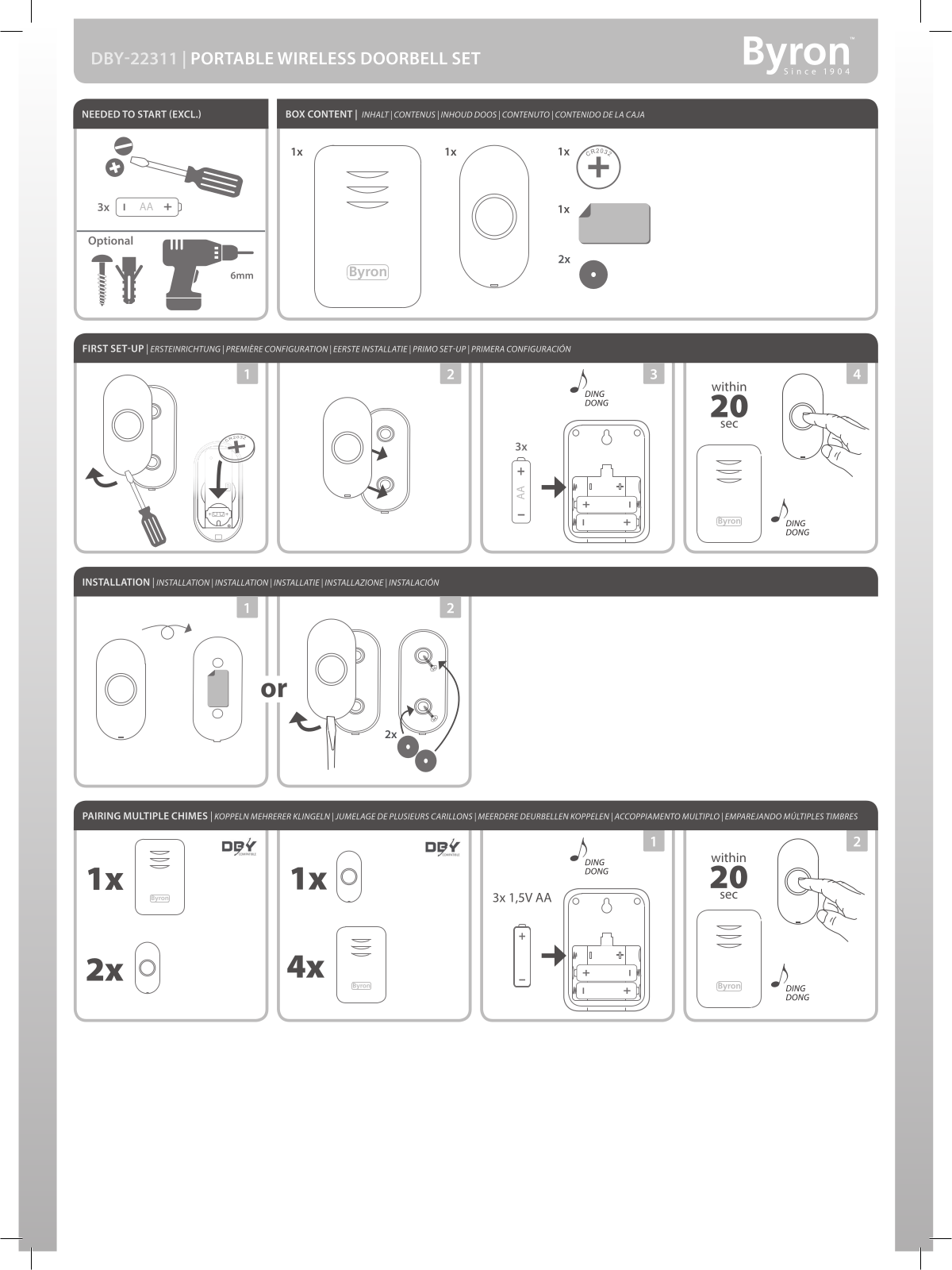 Byron DBY-22311 User guide