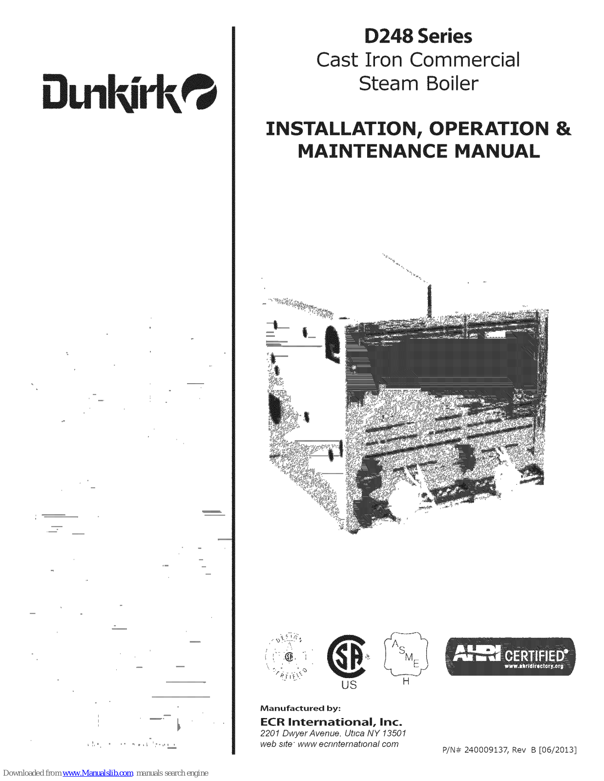 Dunkirk D248 Series Installation Operation & Maintenance - ManualMachine.com