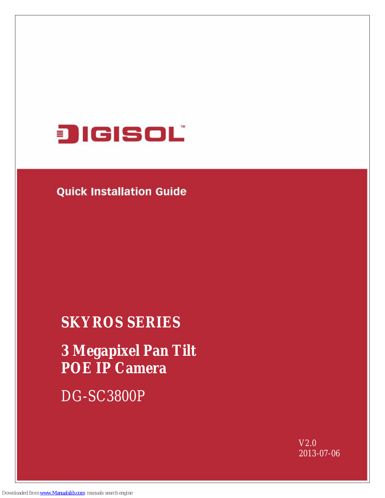 Digisol DG-SC3800P, SKYROS SERIES Quick Installation Manual