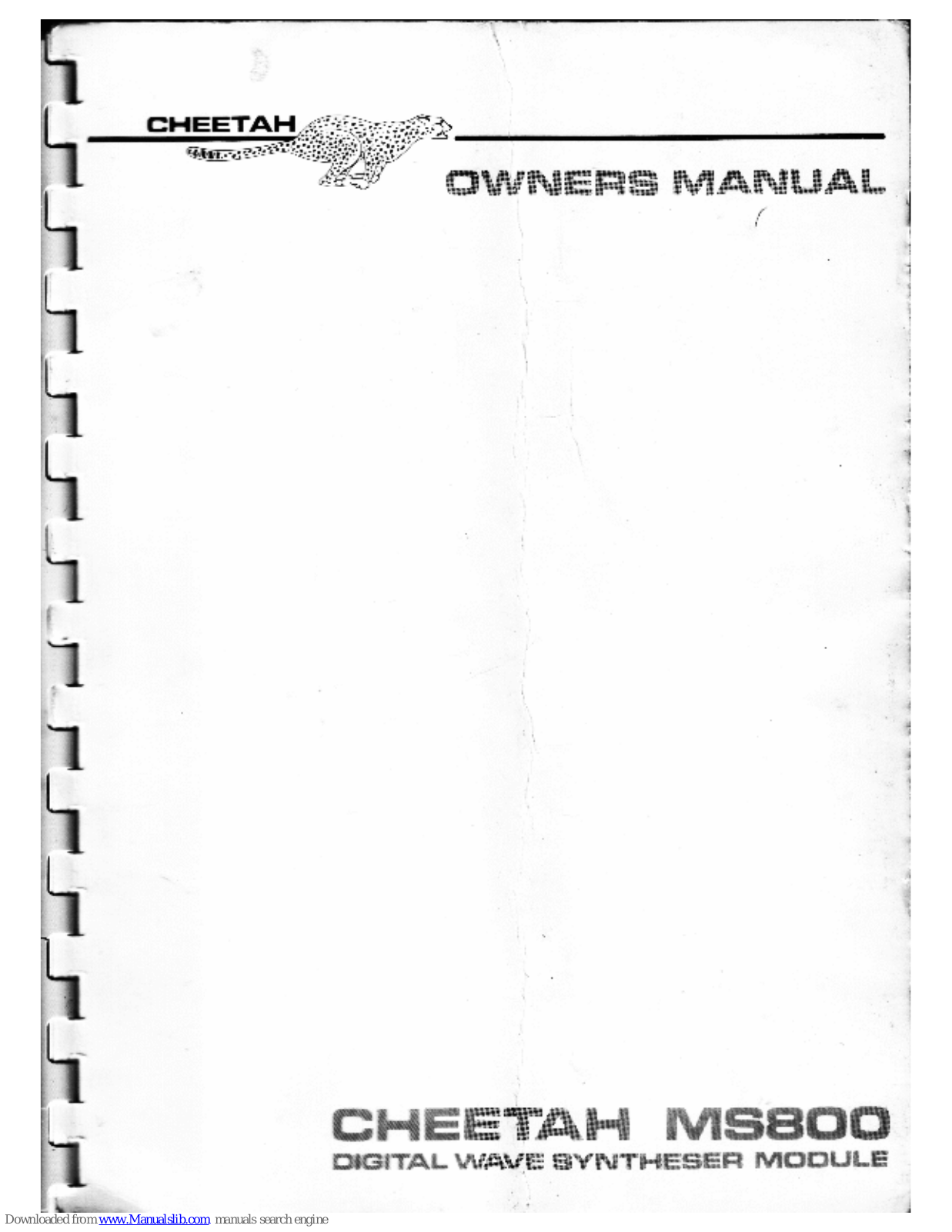 Cheetah MS800 Owner's Manual