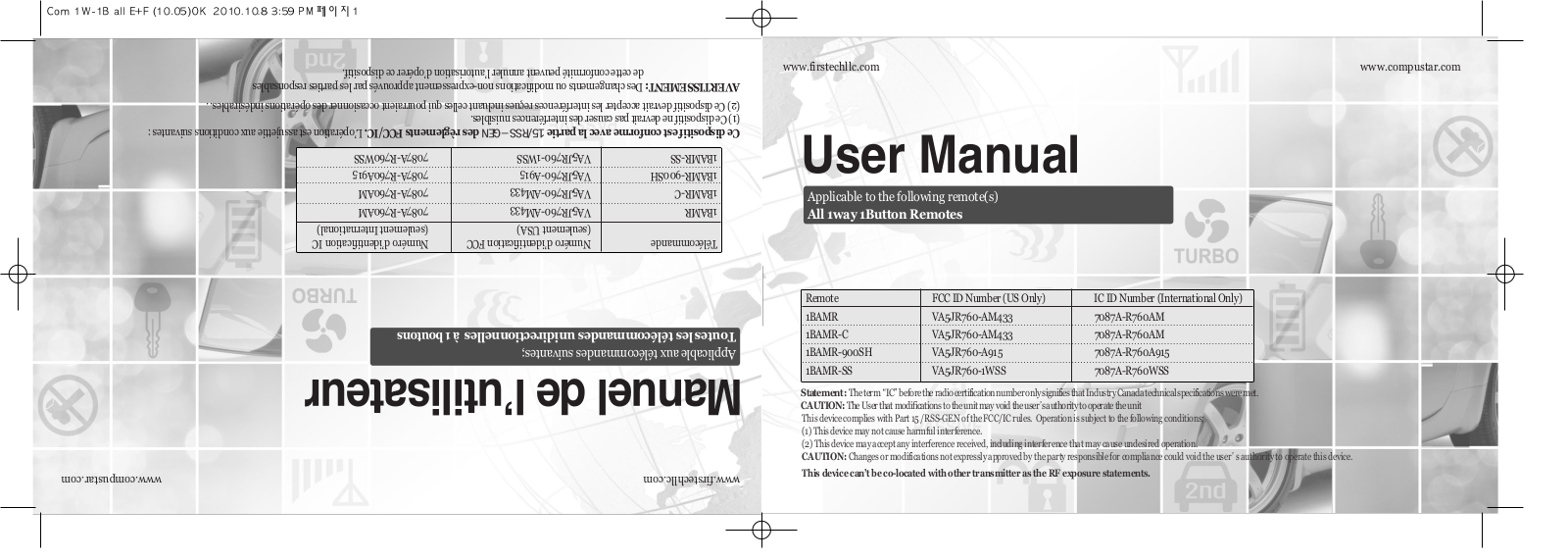 SEGI JR760 1WSS User Manual