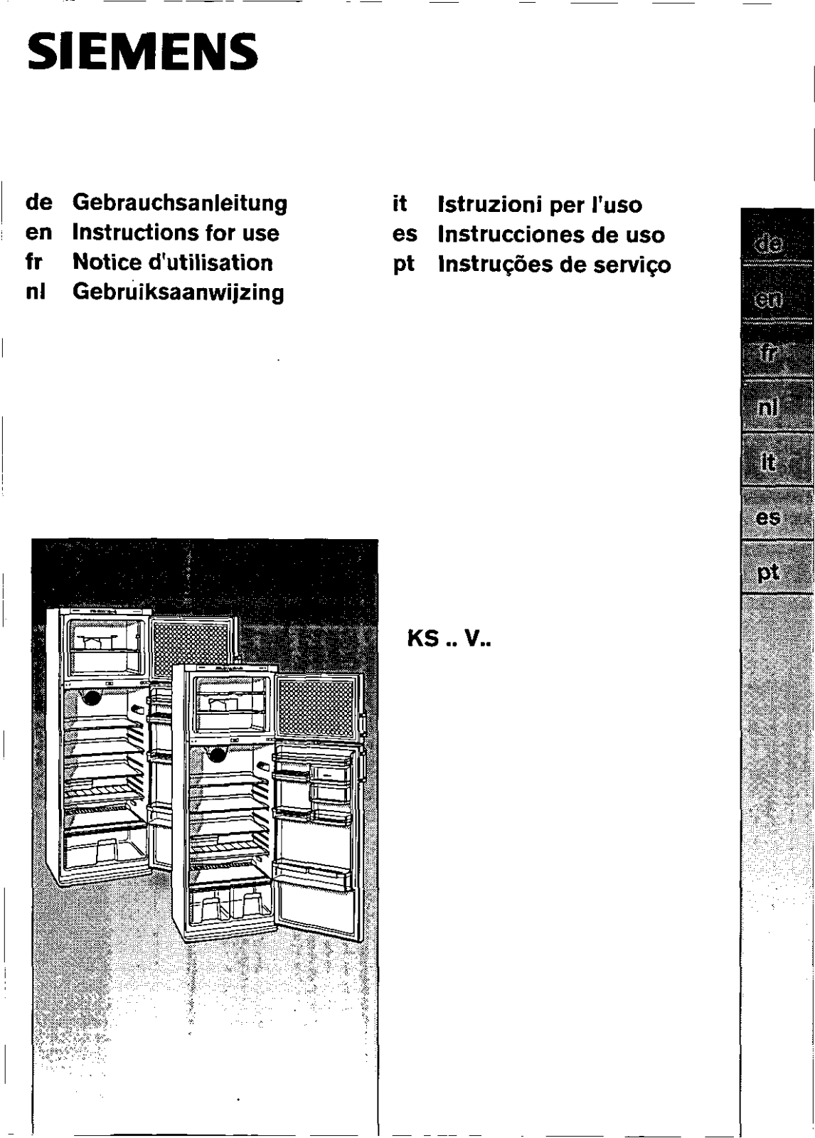 SIEMENS KS42V623, KS40U621, KS39V692, KS39V622, KS32V320 User Manual