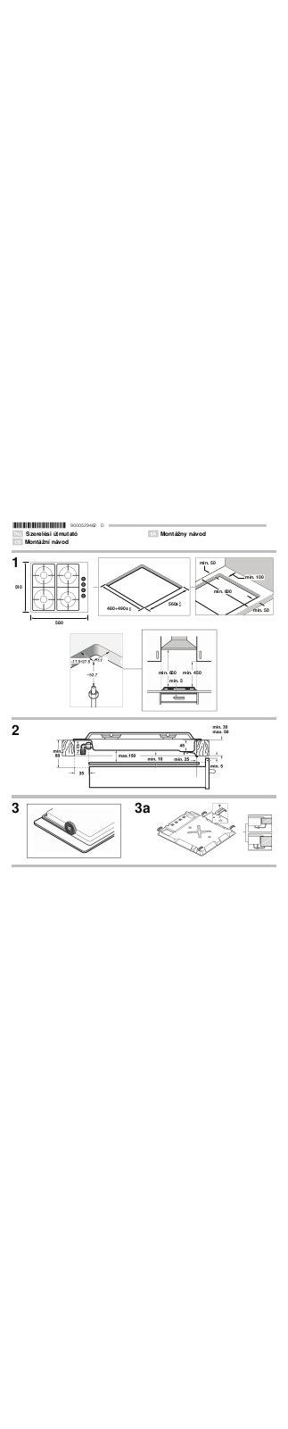 Constructa CA114251, CA114251NL, PBH615B80E Installation instructions