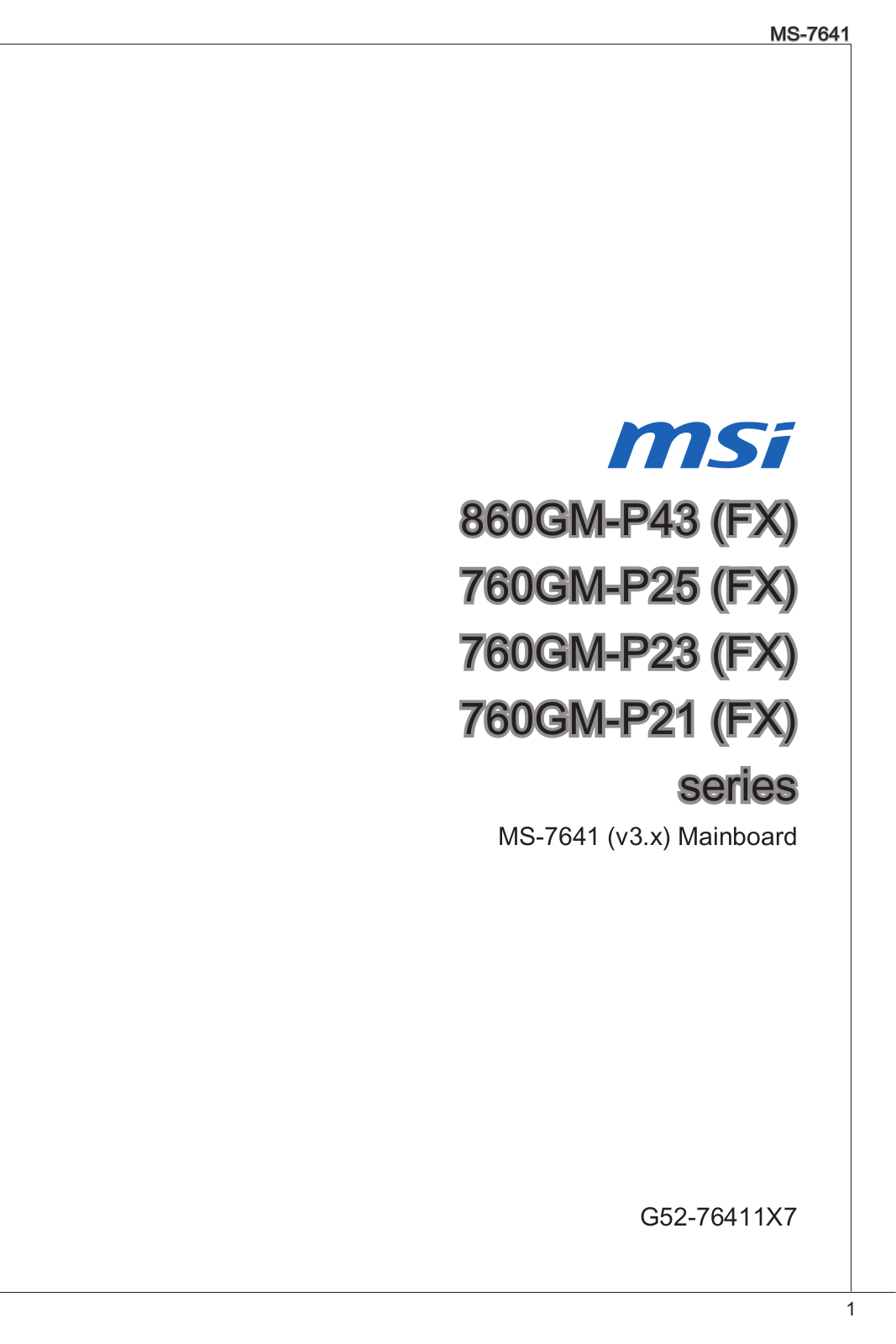 MSI 860GM-P43 User Manual