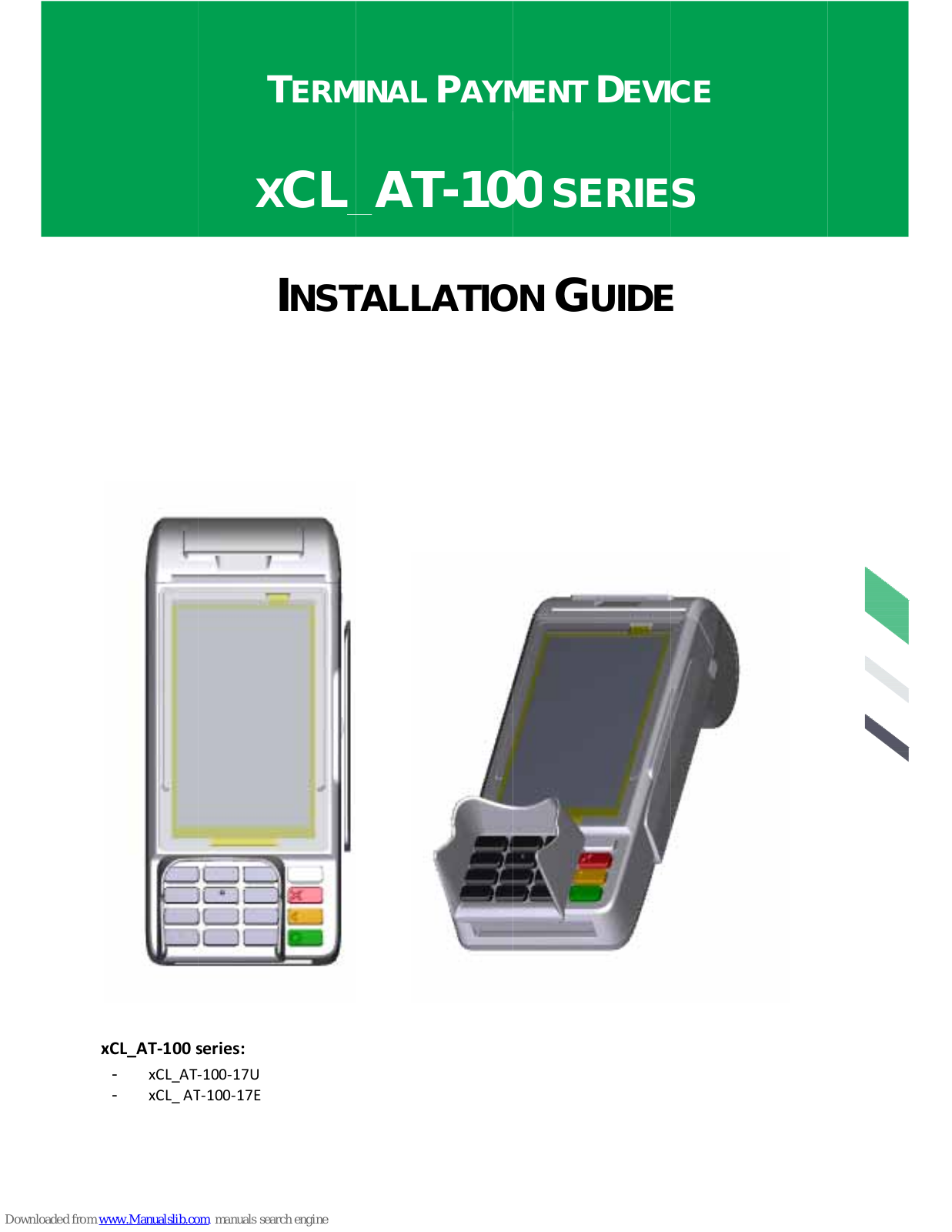 XAC XCL AT-100-17U, XCL AT-100-17E, XCL AT-150 SERIES, XCL AT-150-17U, XCL AT-150-17E Installation Manual