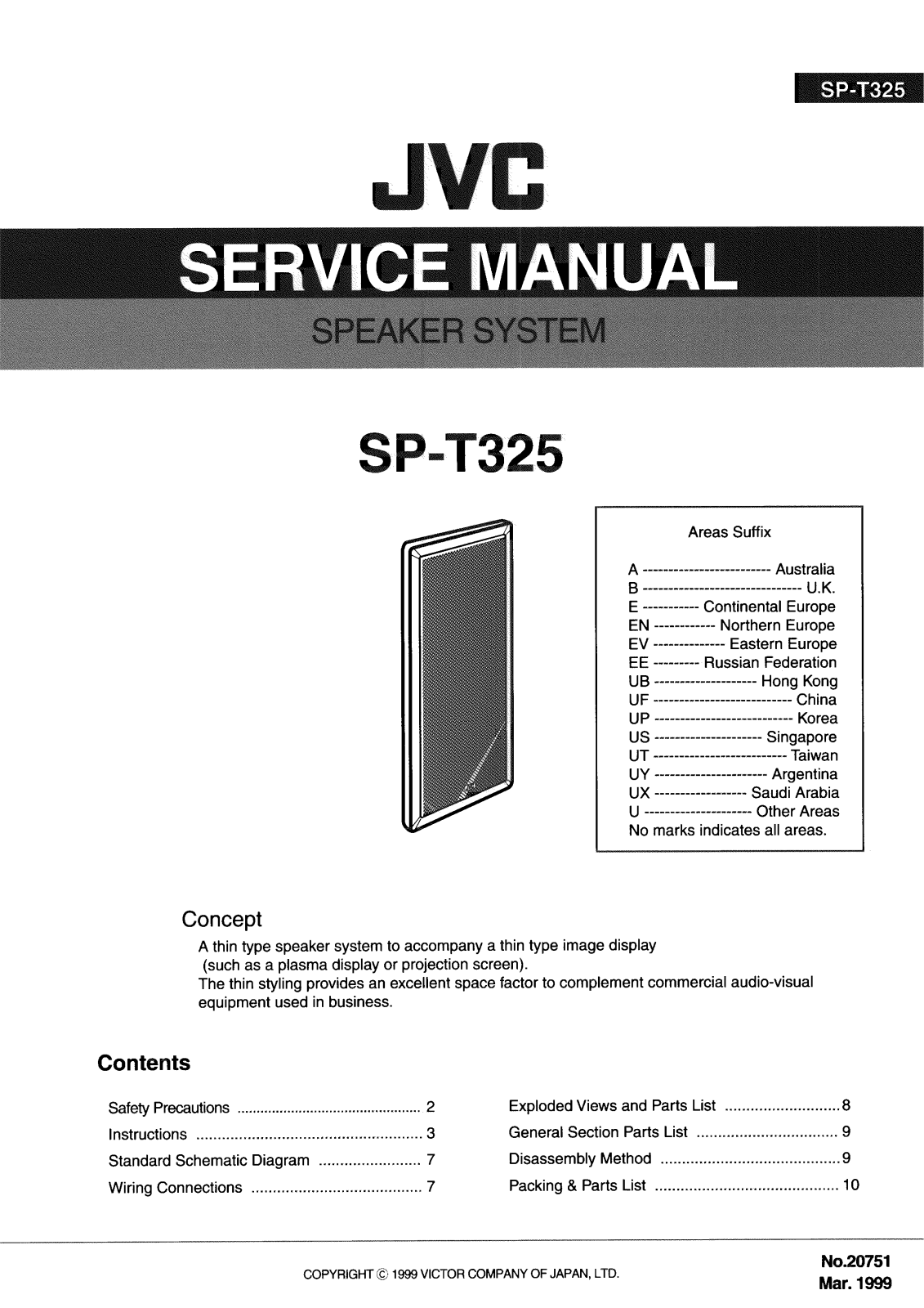 JVC SP-T325 Service Manual