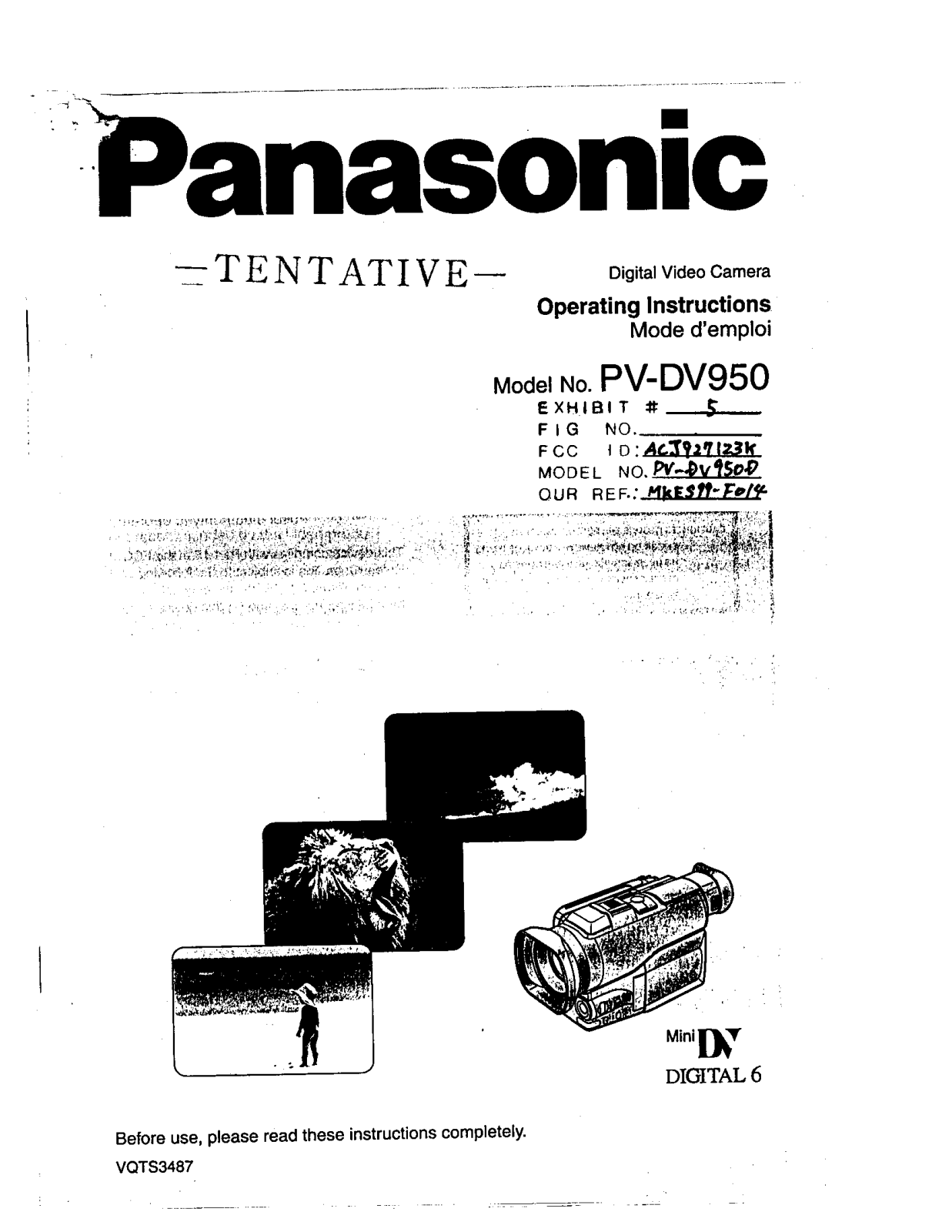 Panasonic 927123K Users Manual