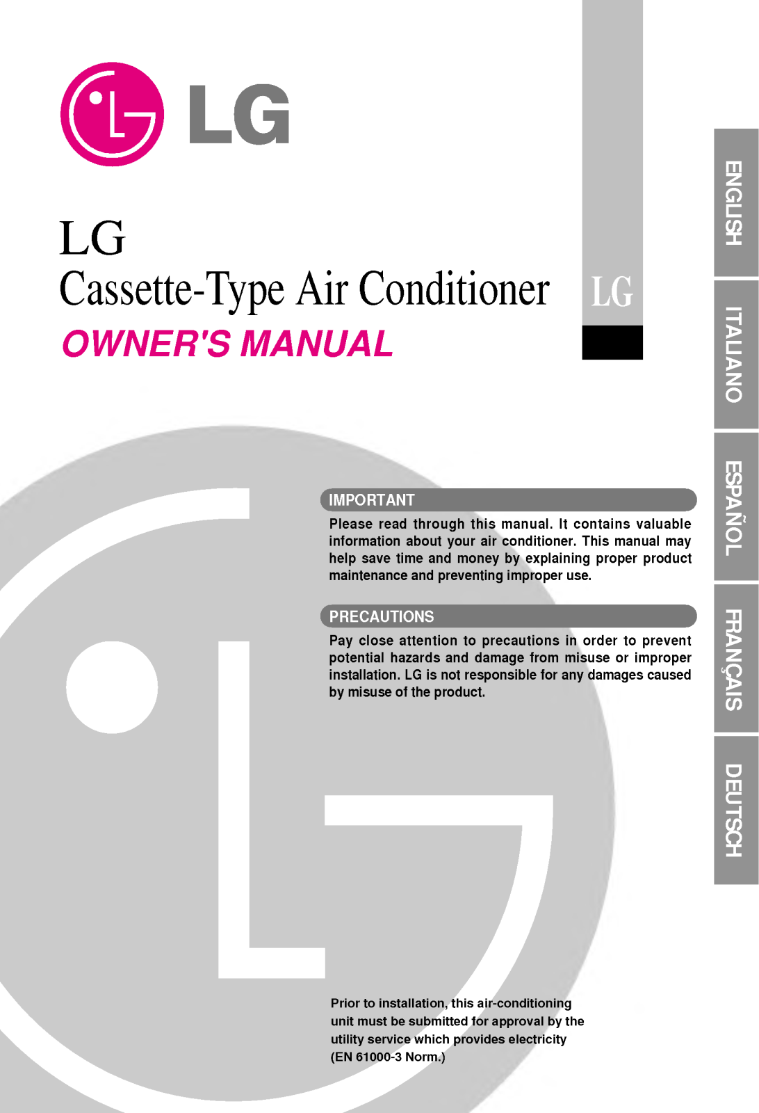 LG LT-E2460FJ, LTD3681FJ, LTUD4881RJ, LT-E2460RJ, LTNE1260RA User Manual