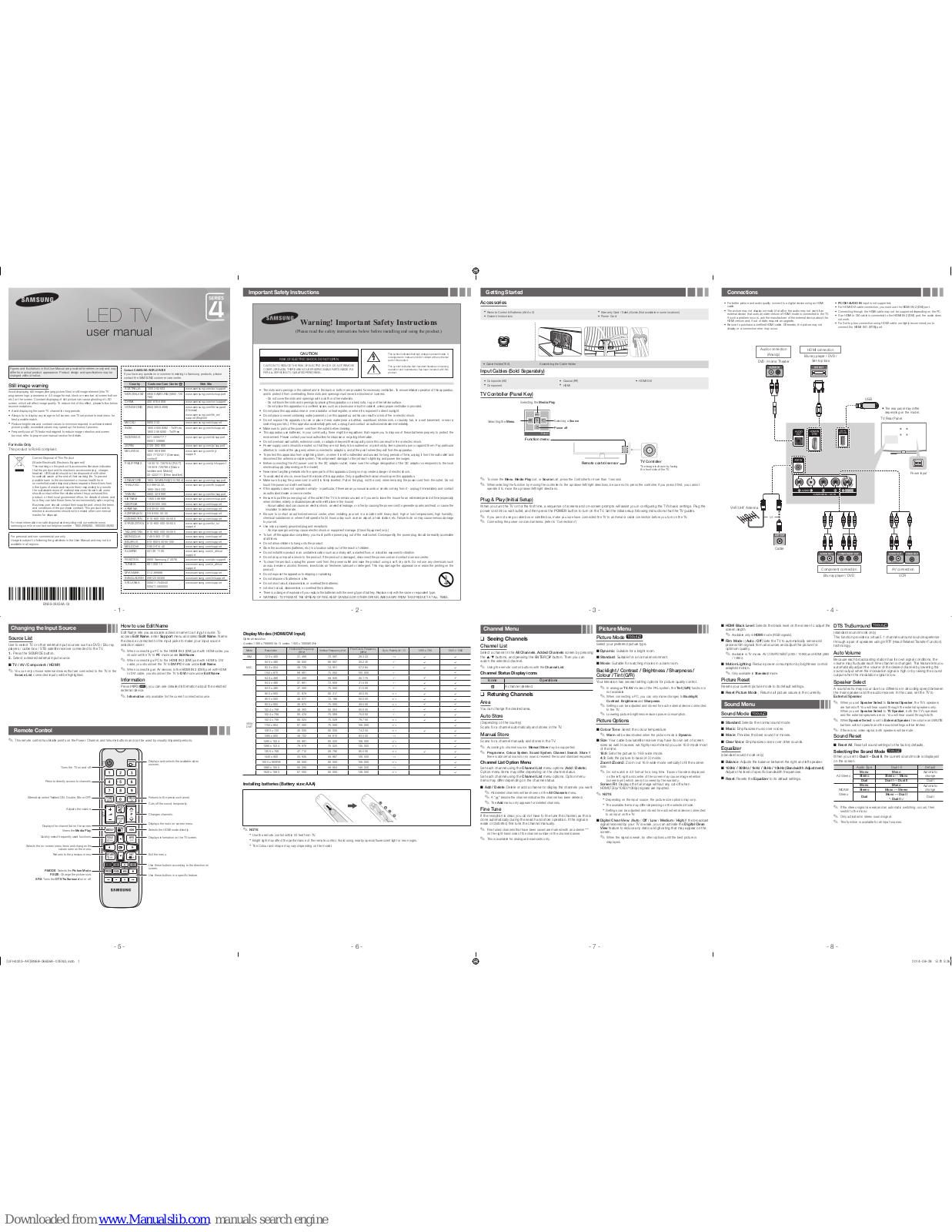 Samsung UA32FH4005 User Manual