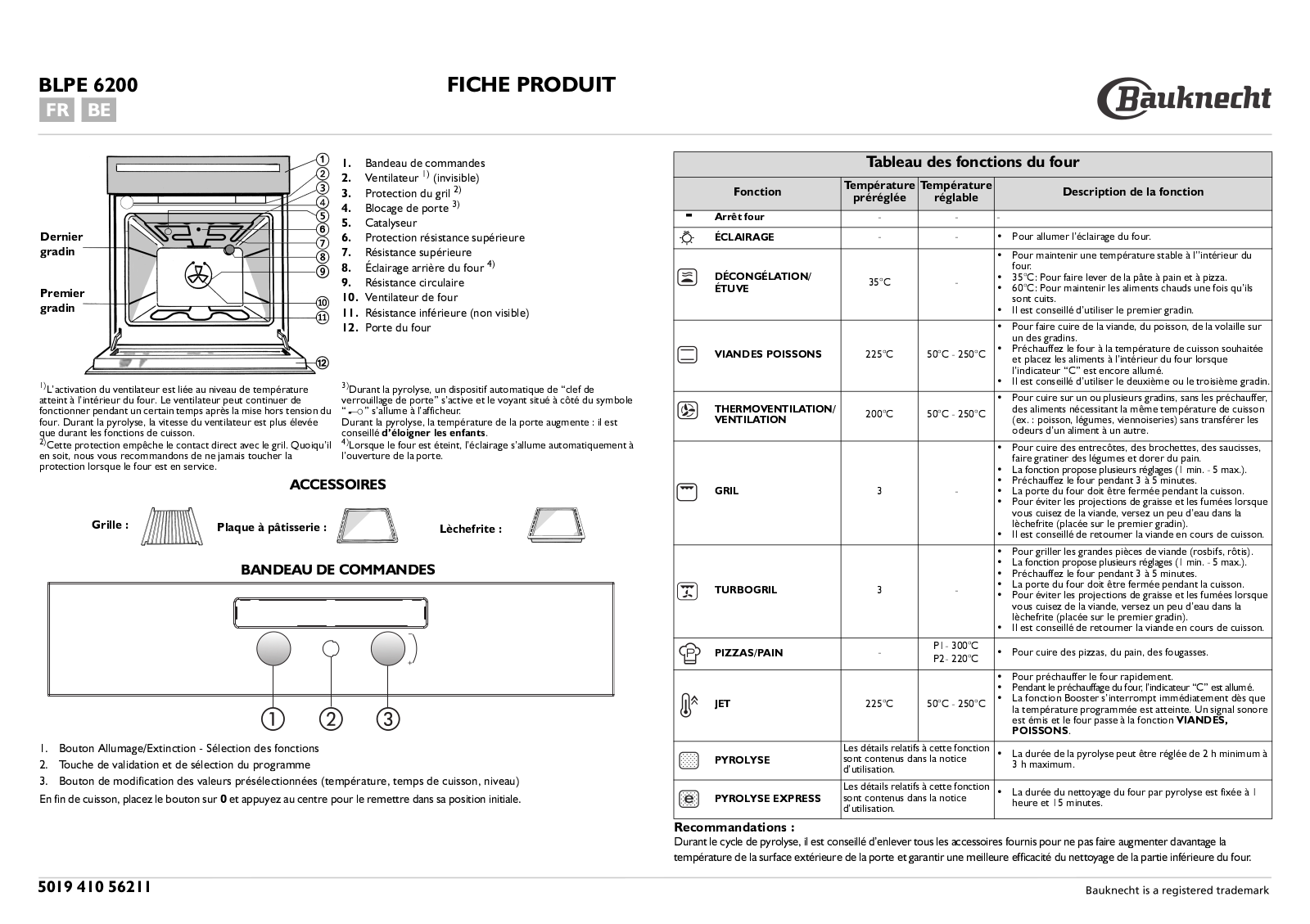 BAUKNECHT BLPE 6200 User Manual