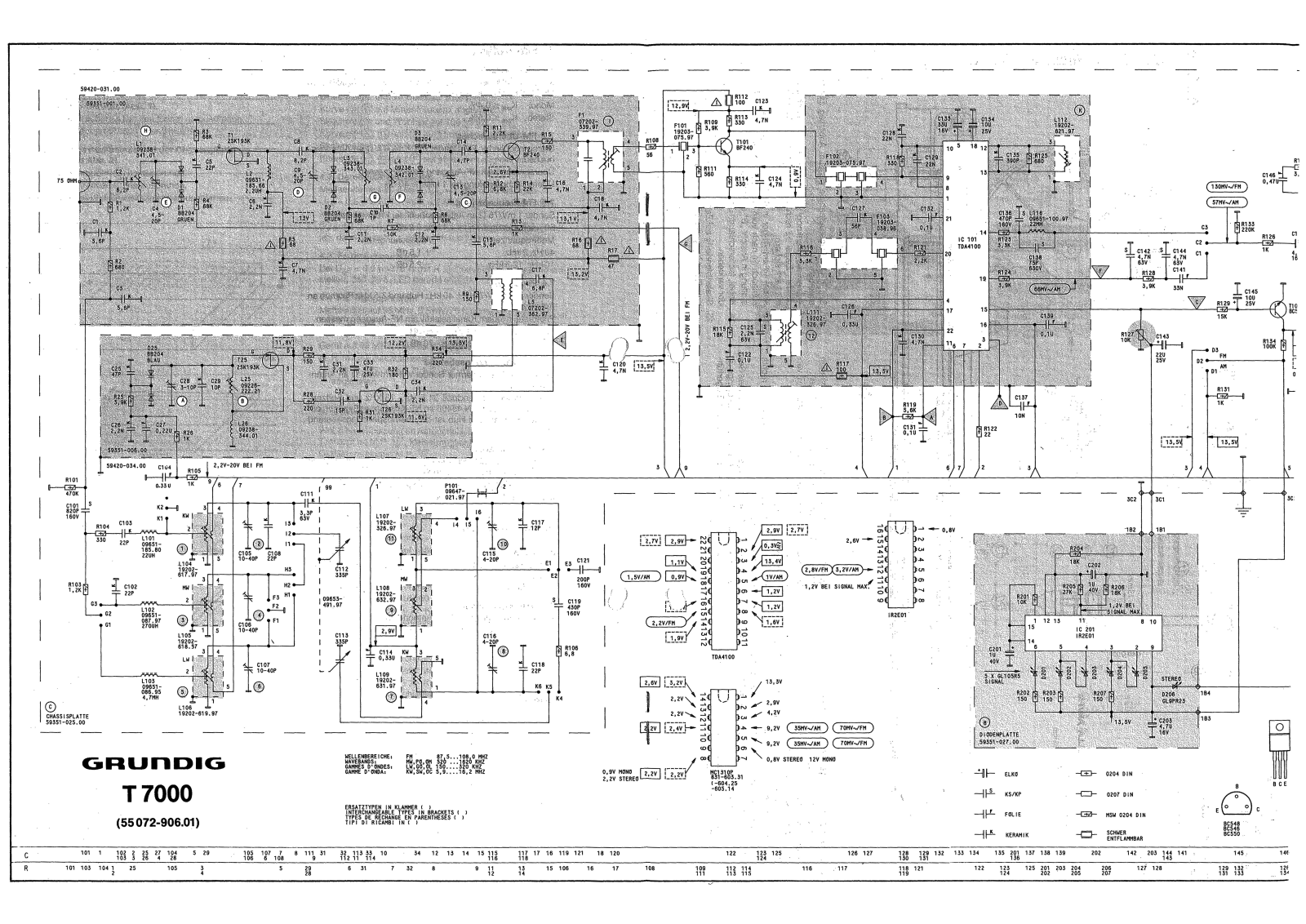 Grundig T-7000 Schematic