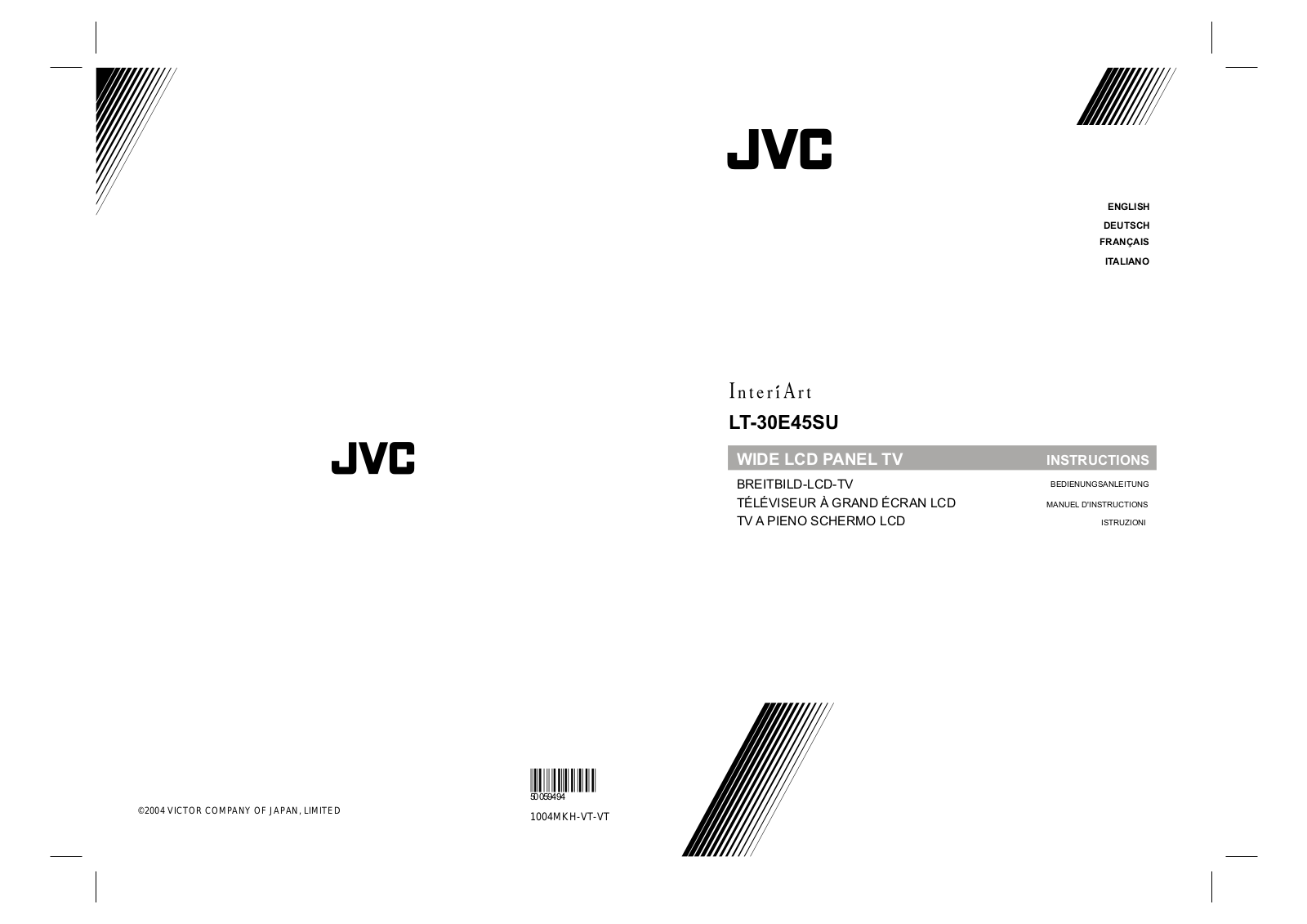 JVC LT-30E45 User Manual