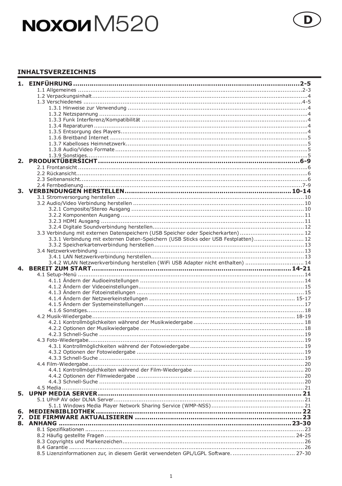 TerraTec NOXON M520 User Manual