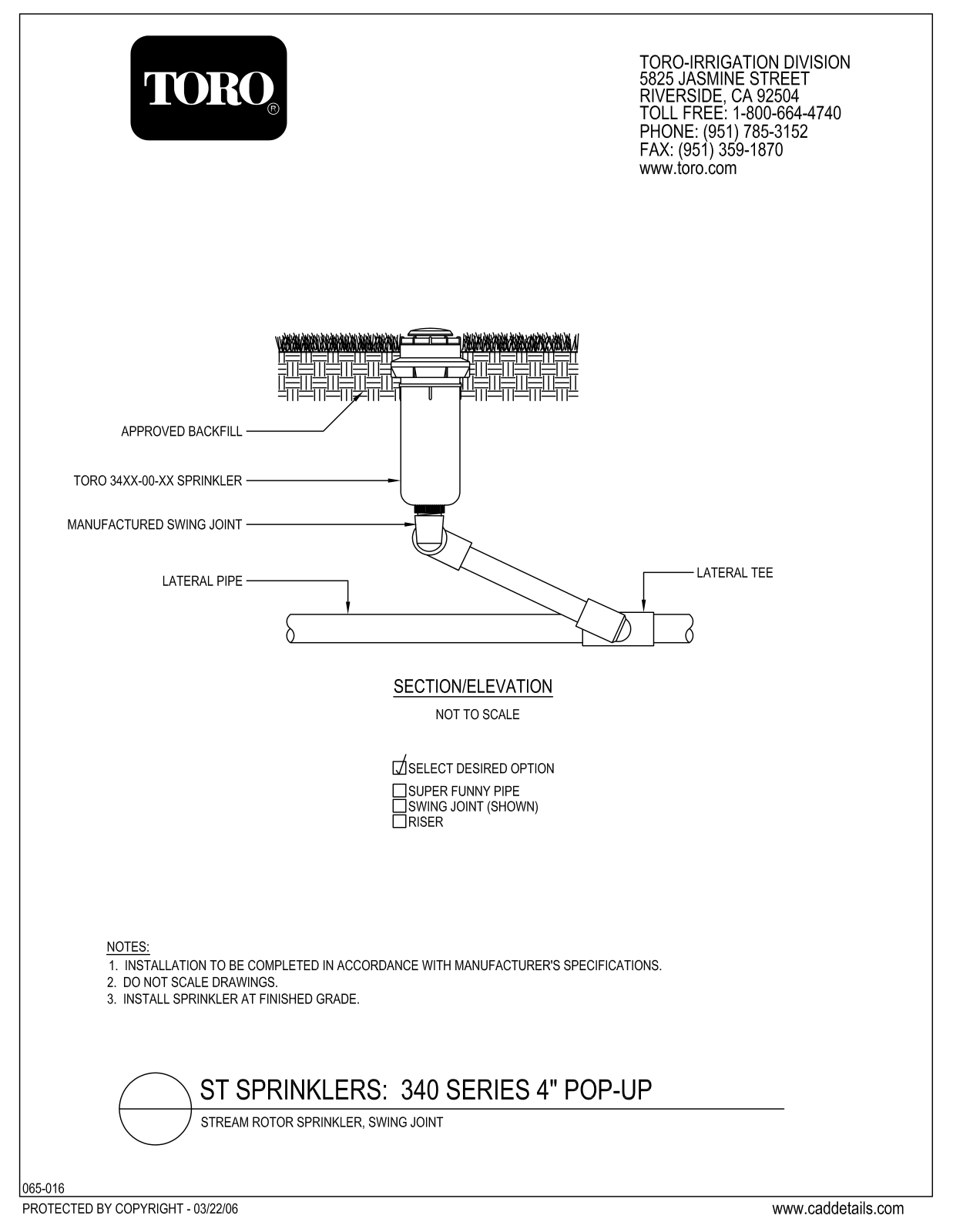 Toro 340 User Manual