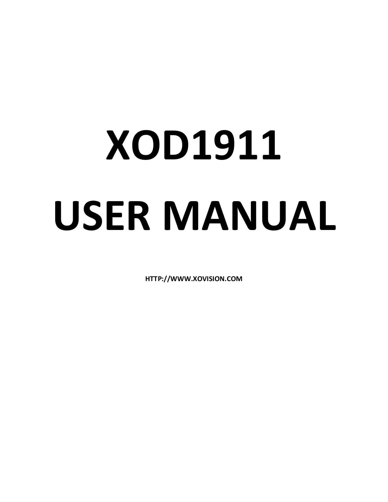 XO Vision XOD1911 User Manual