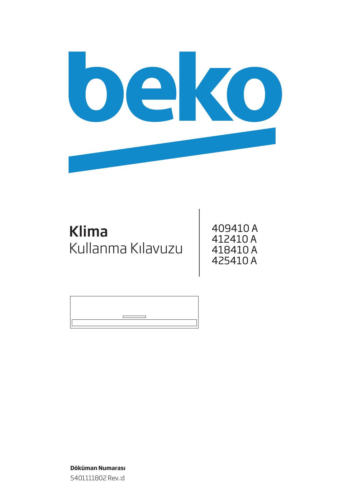 Beko 409410A, 412410A, 418410A, 425410A User manual