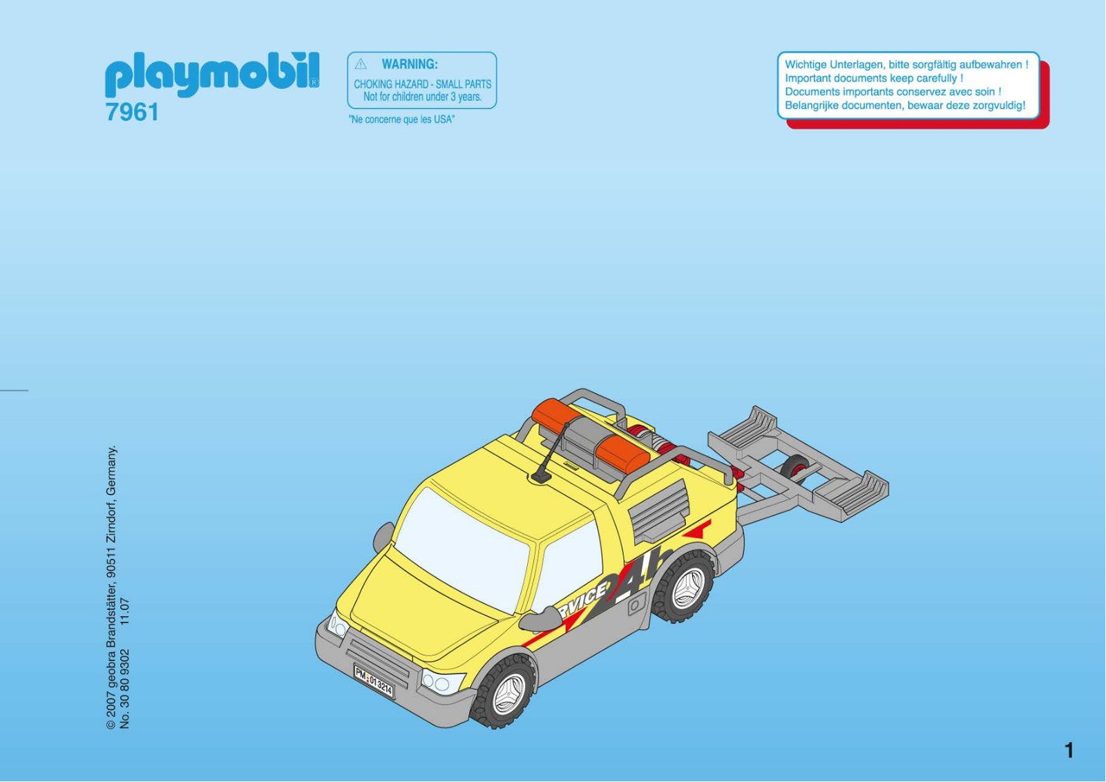 Playmobil 7961 Instructions