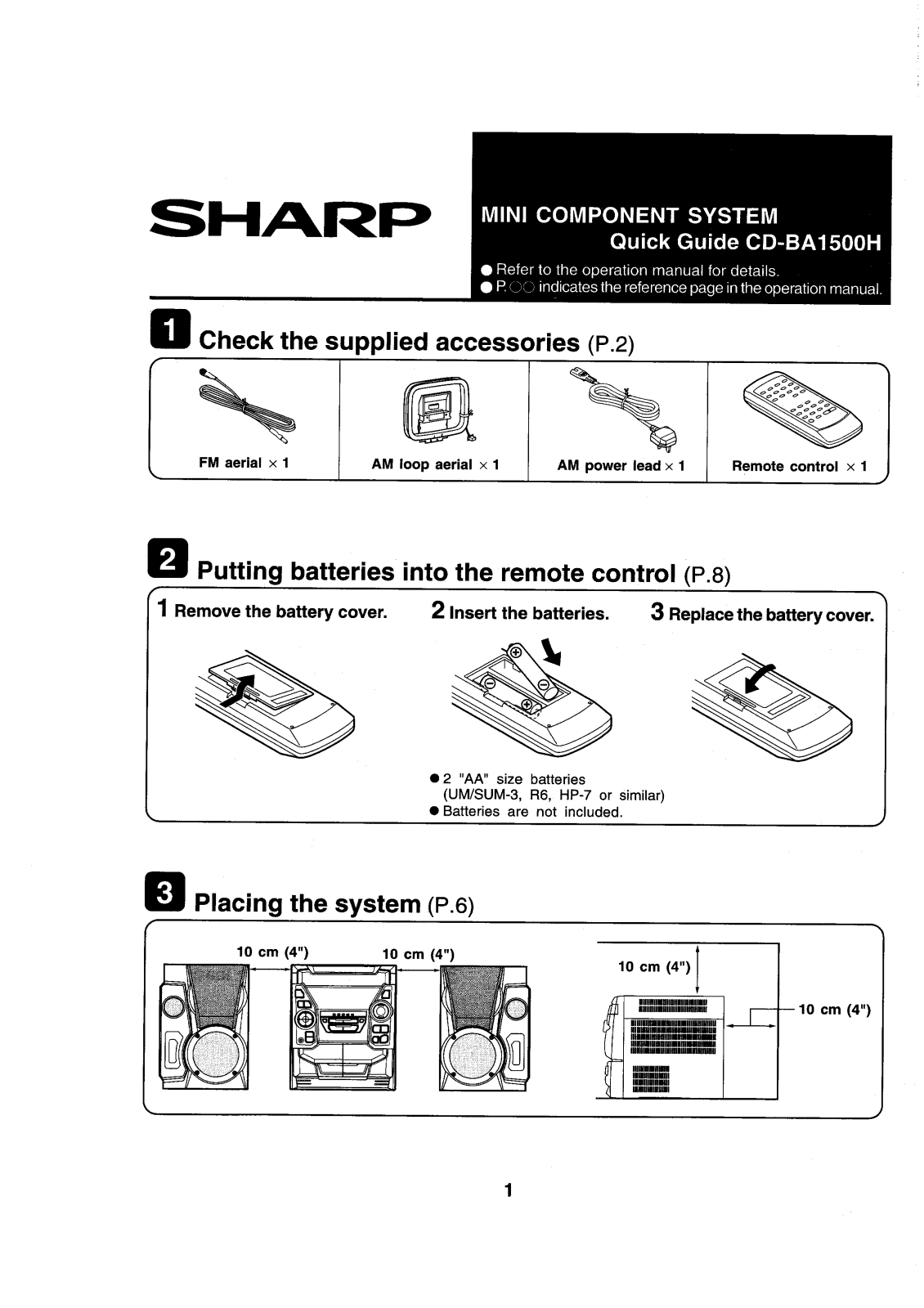 Sharp CDBA1500 User Manual