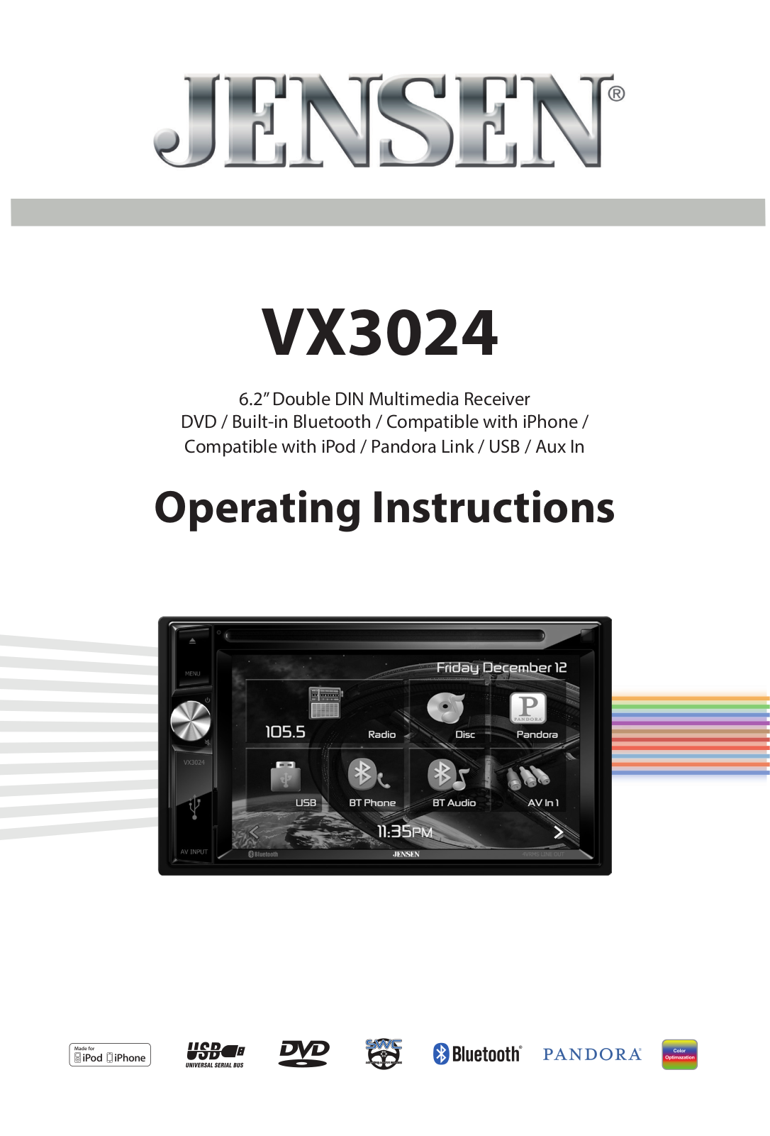 HUIZHOU FORYOU GENERAL ELECTRONICS VX3024 User Manual