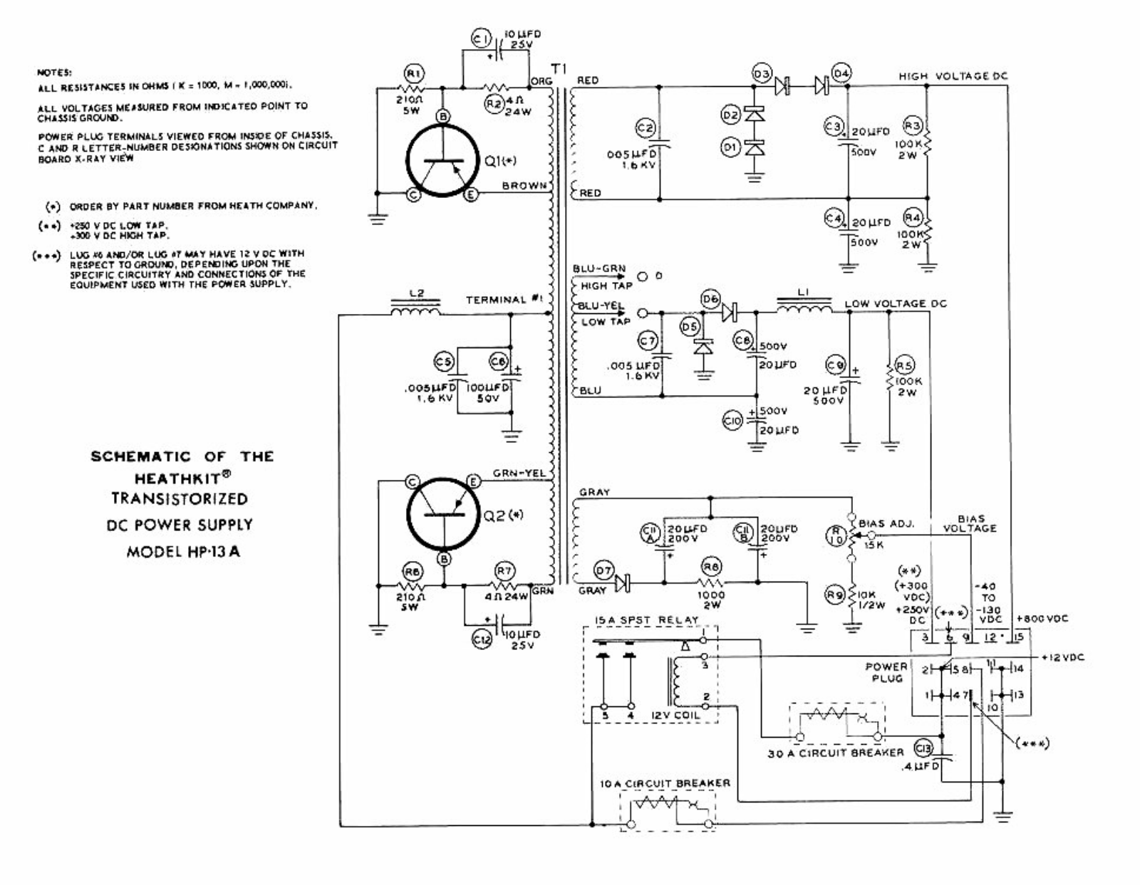 Heath Company HP-13-A Schematic