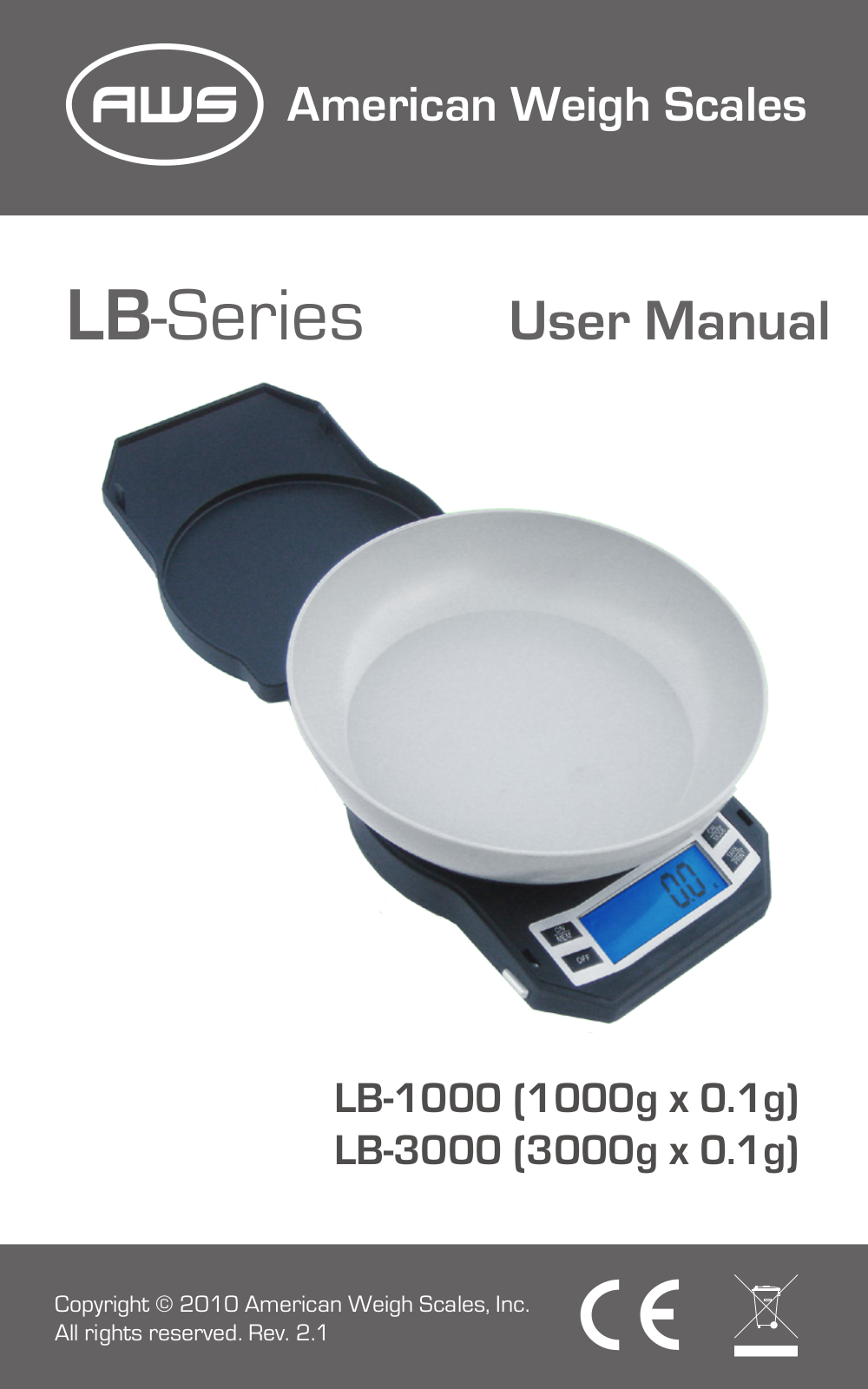 American Weigh Scales (AWS) LB-1000 User Manual