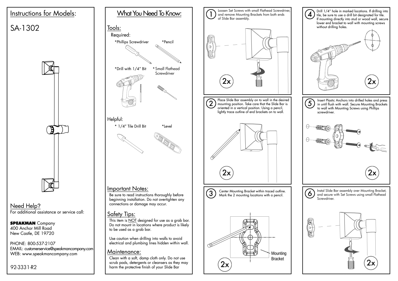 Speakman SPK2240 Installation & Assembly - ManualMachine.com
