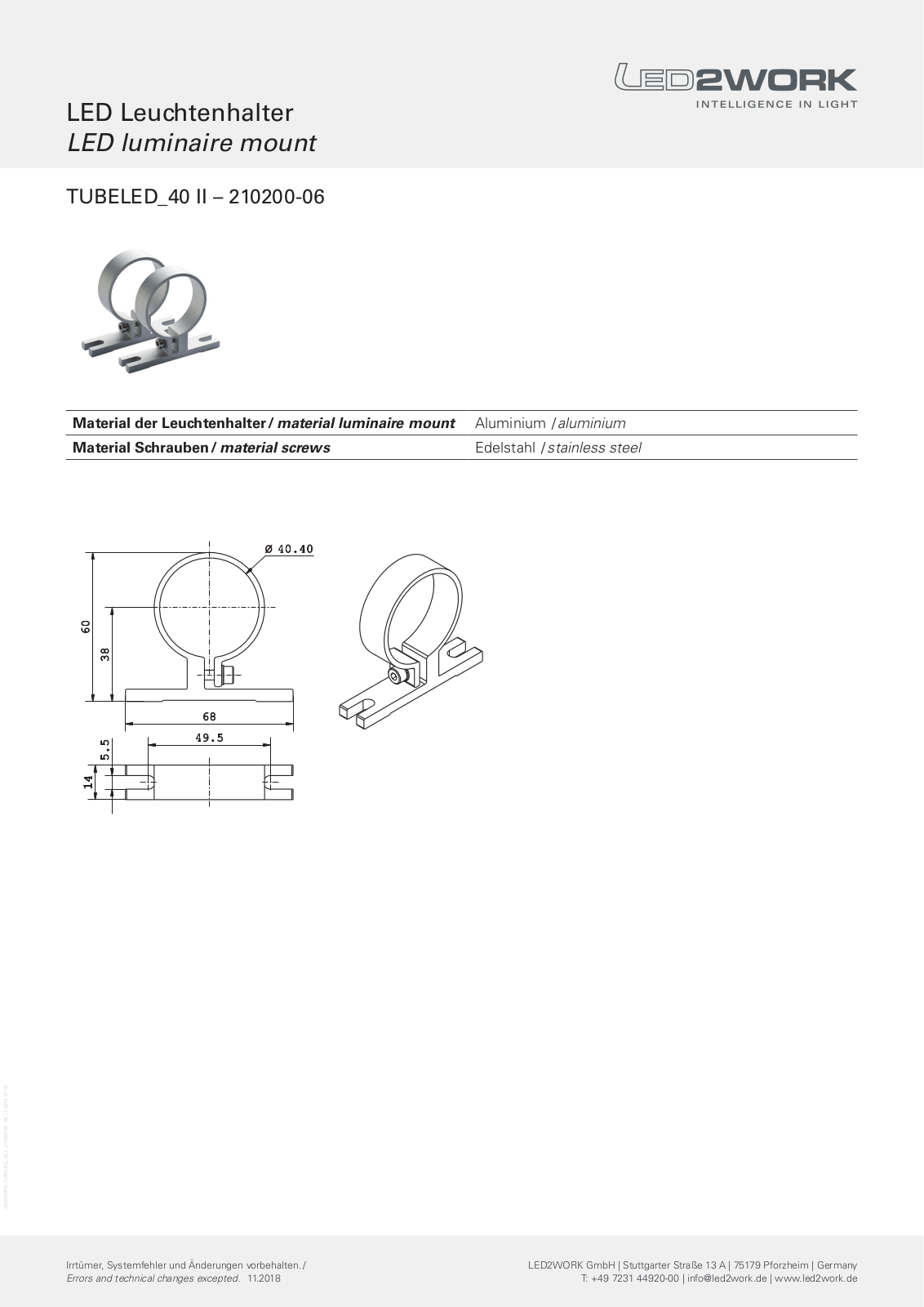 LED2WORK L2W 210200-06 Datasheet - ManualMachine.com