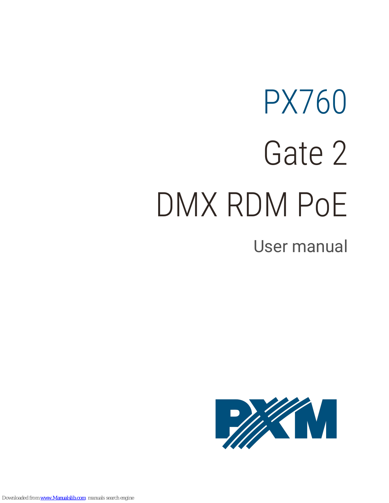 PXM PX760 User Manual