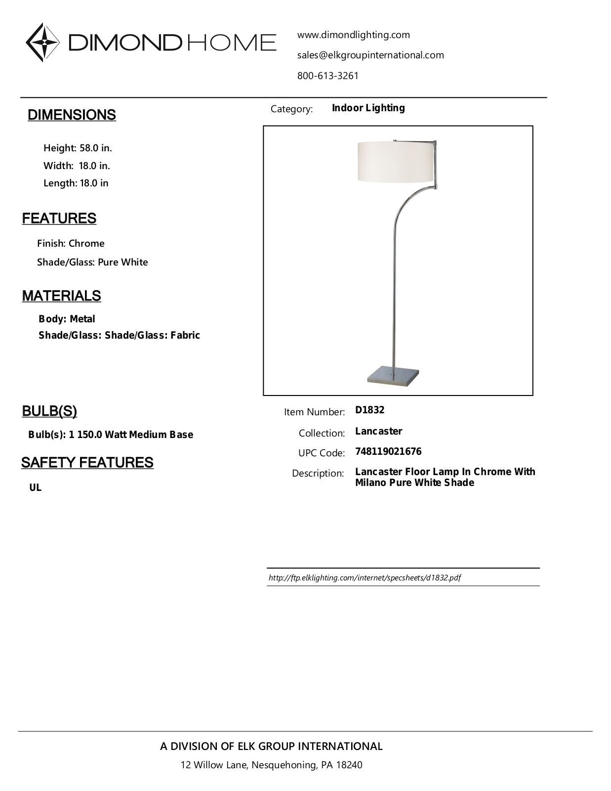 ELK Home D1832 User Manual