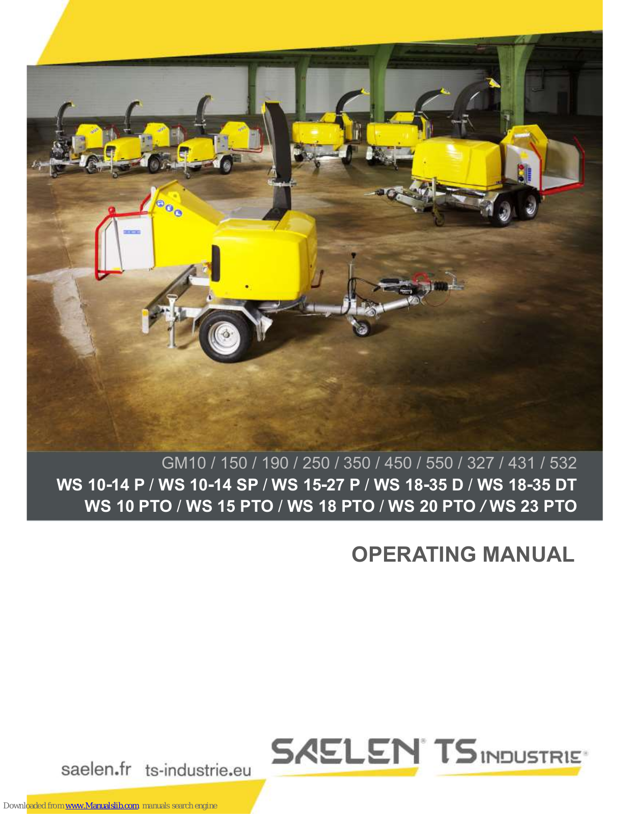 TSindustrie GM327, GM350, GM450, GM431, WS 10-14 P Operating Manual