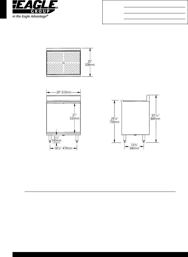 Eagle Group FBGR18-18 General Manual