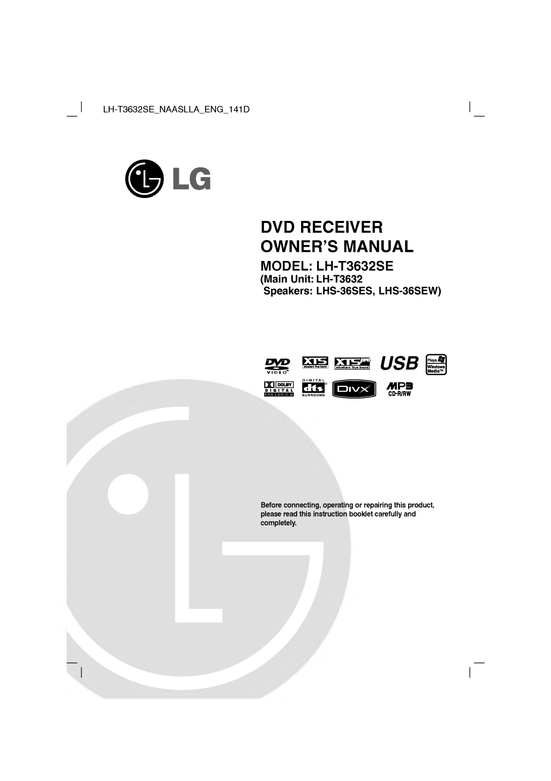LG LH-T3632SE User Manual
