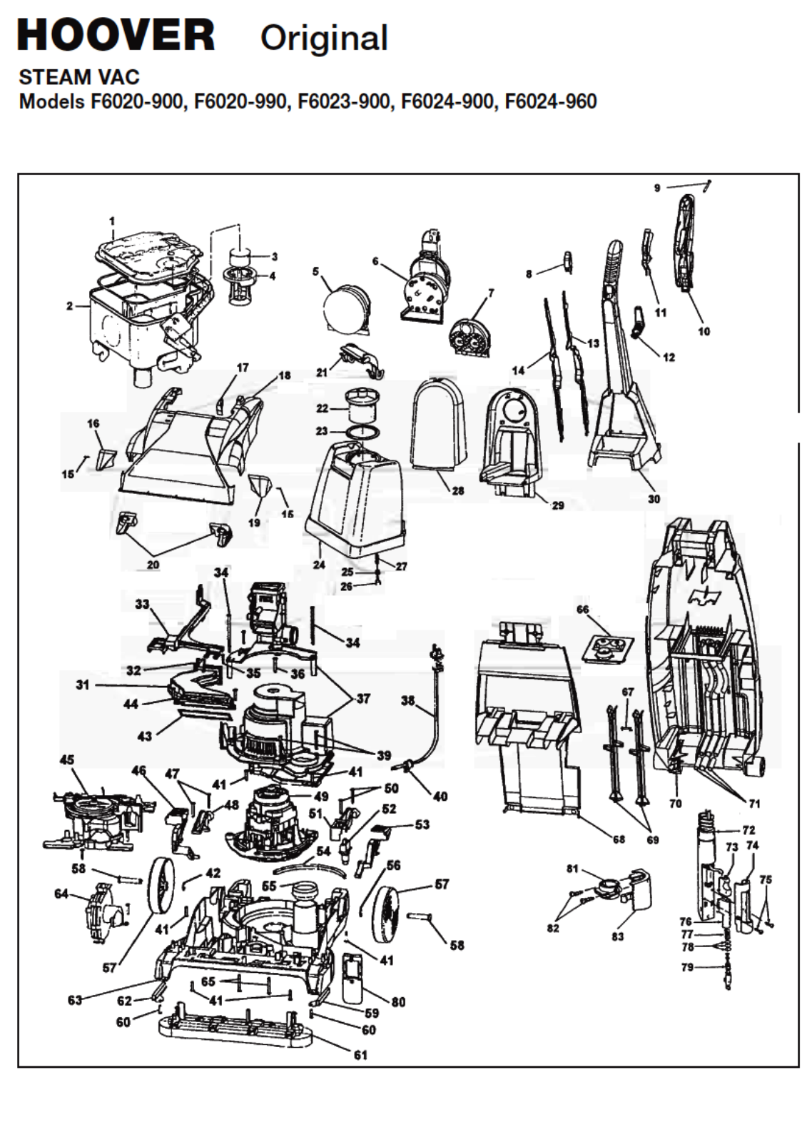 Hoover F6023-900, F6024-960, F6024-900, F6020-900, F6020-990 Owner's Manual