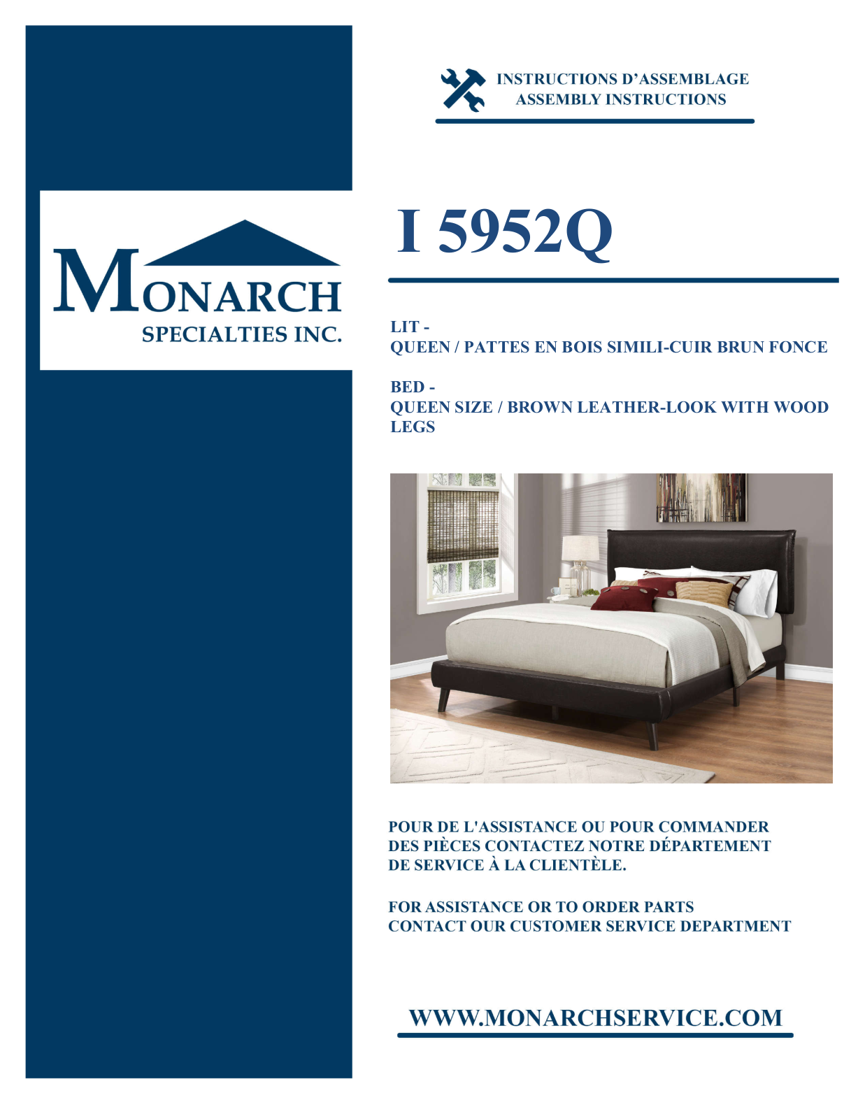 Monarch I5952Q Assembly Guide