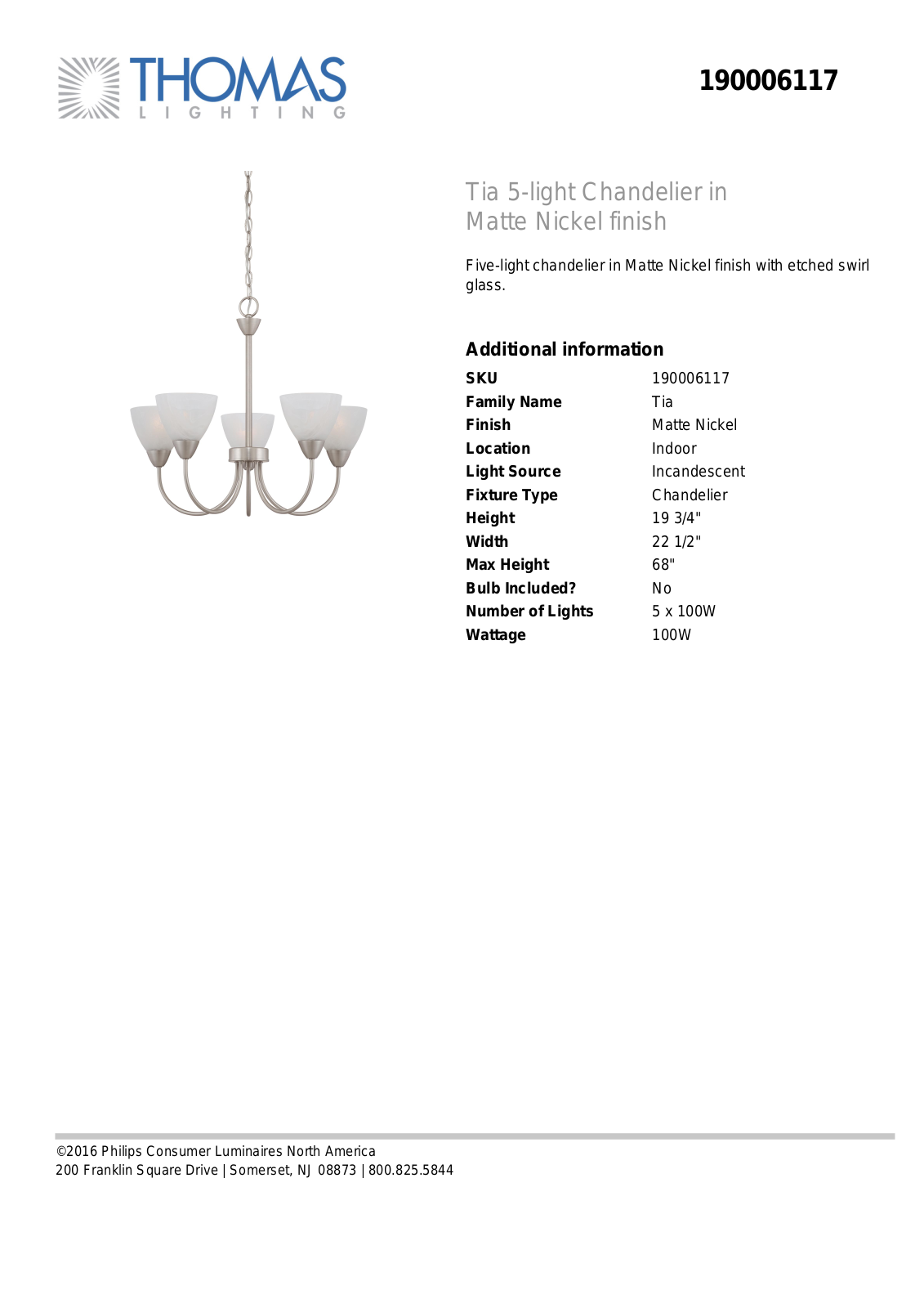 Thomas Lighting 190006117 User Manual - ManualMachine.com