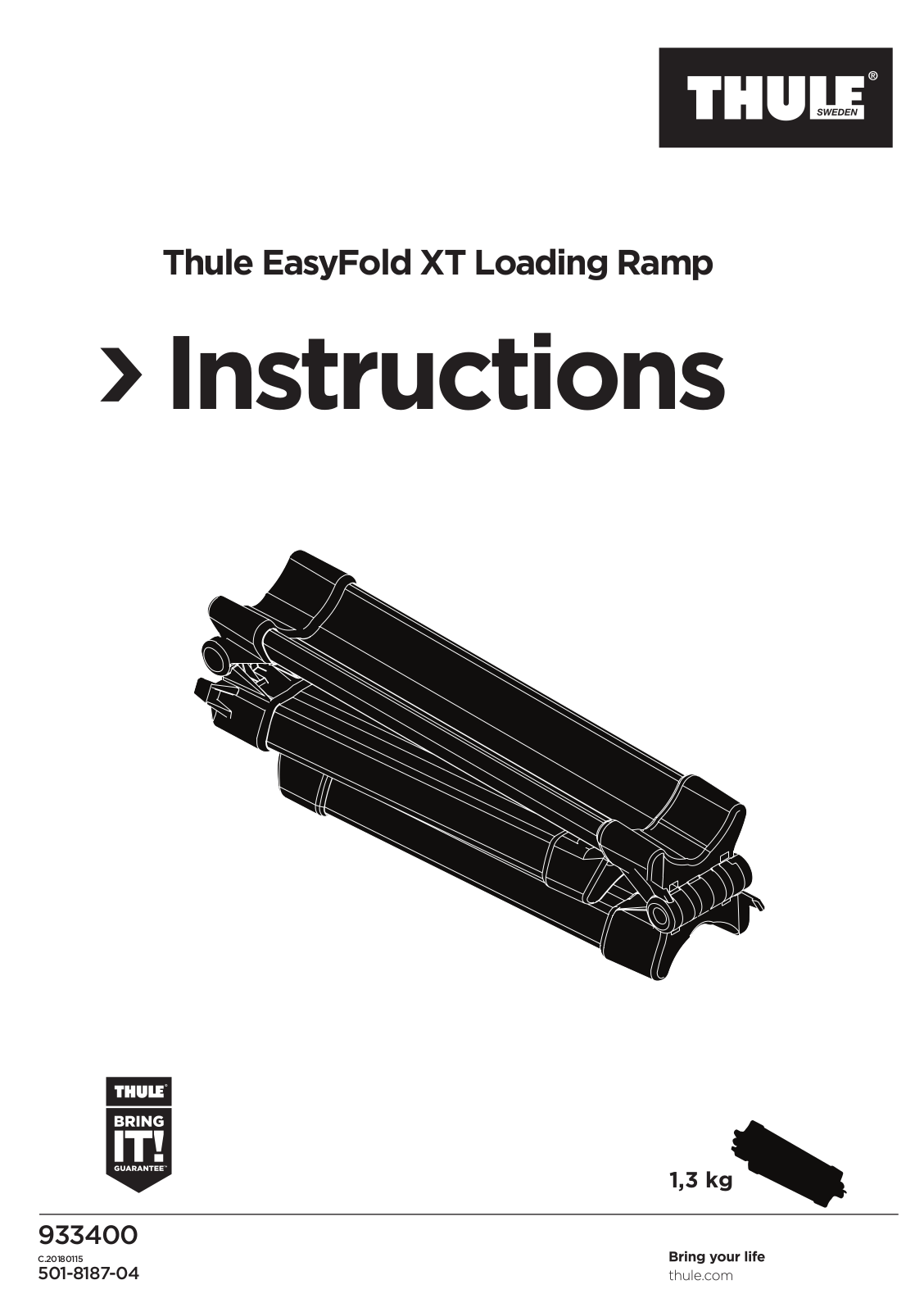 Thule EasyFold XT Loading Ramp Instructions