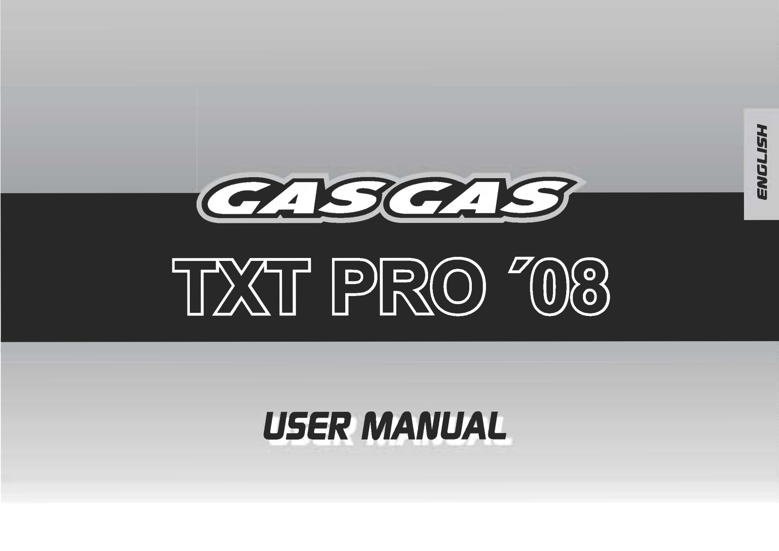 GasGas TXT Pro 2008 Owner's manual