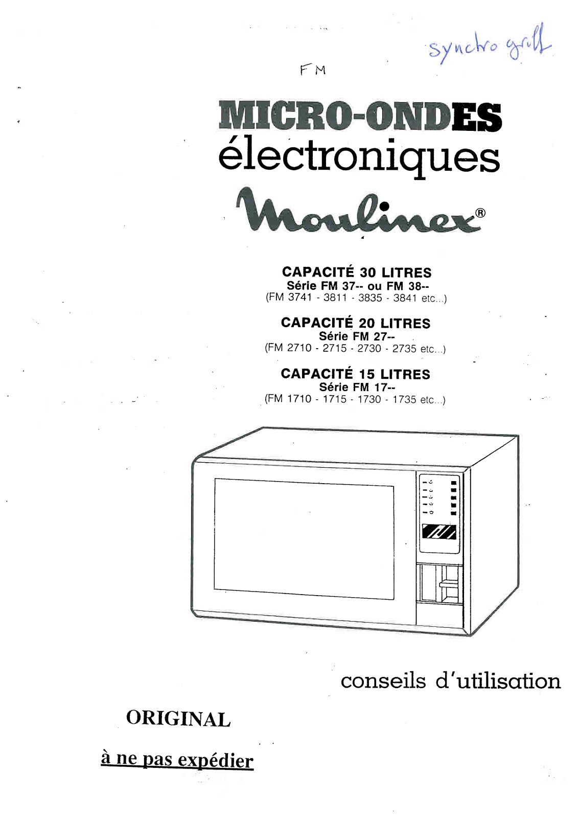 MOULINEX FM17, FM27, FM37, FM38 User Manual