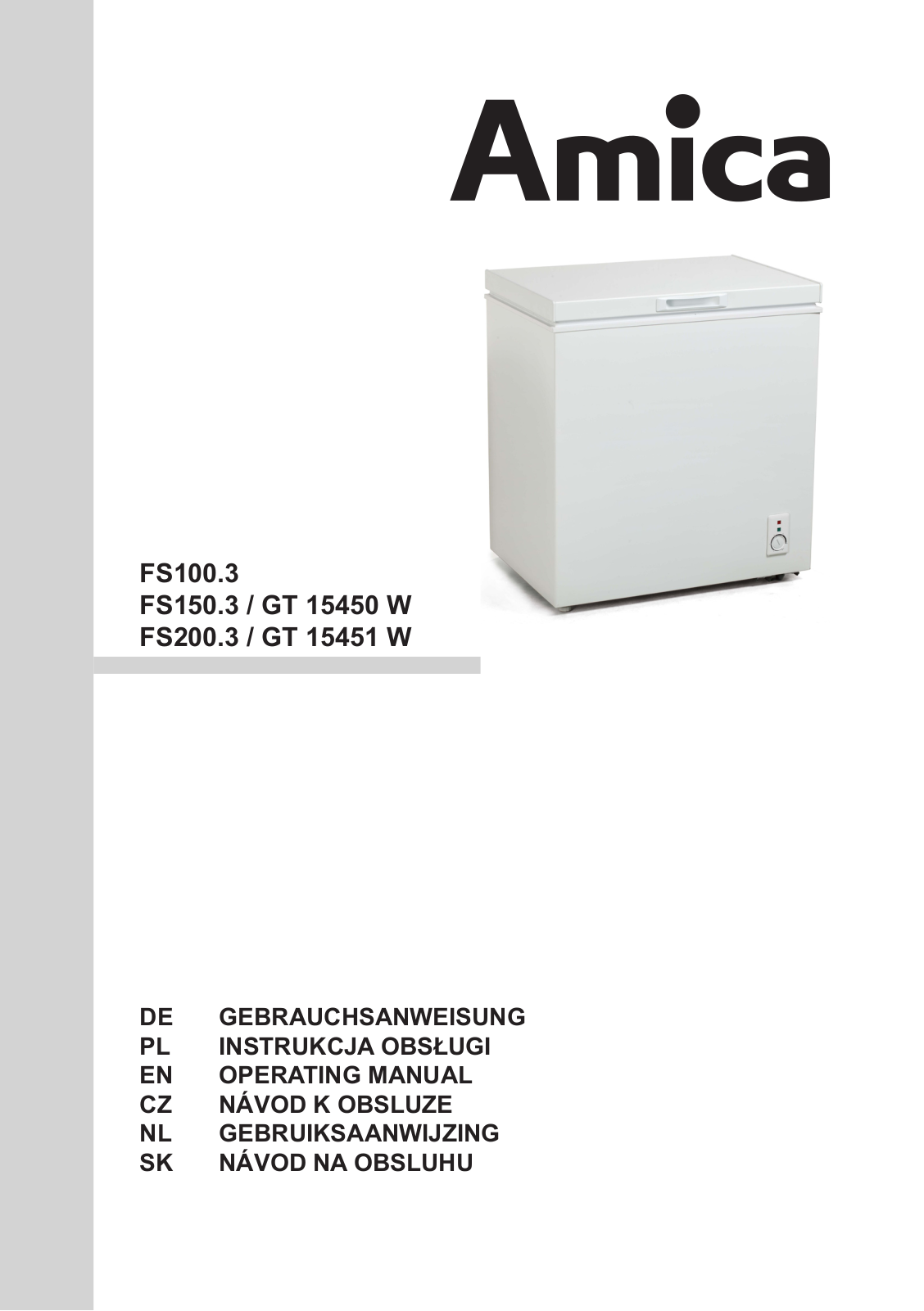 Amica GT 15451 W, FS100.3, GT 15450 W, FS200.3, FS150.3 User Manual