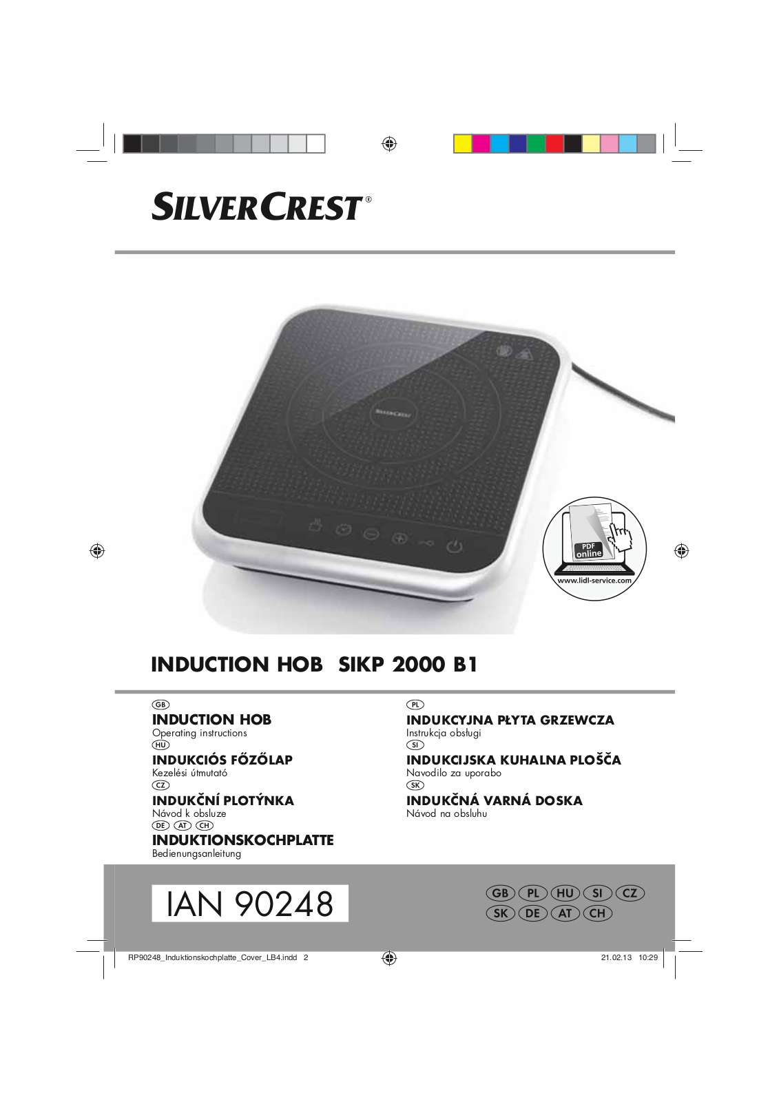 Silvercrest SIKP 2000 B1 User Manual