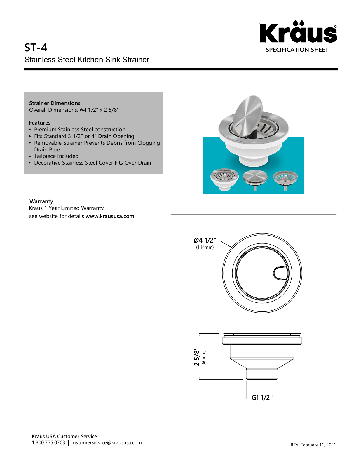 Kraus KUS3109 Specifications - ManualMachine.com